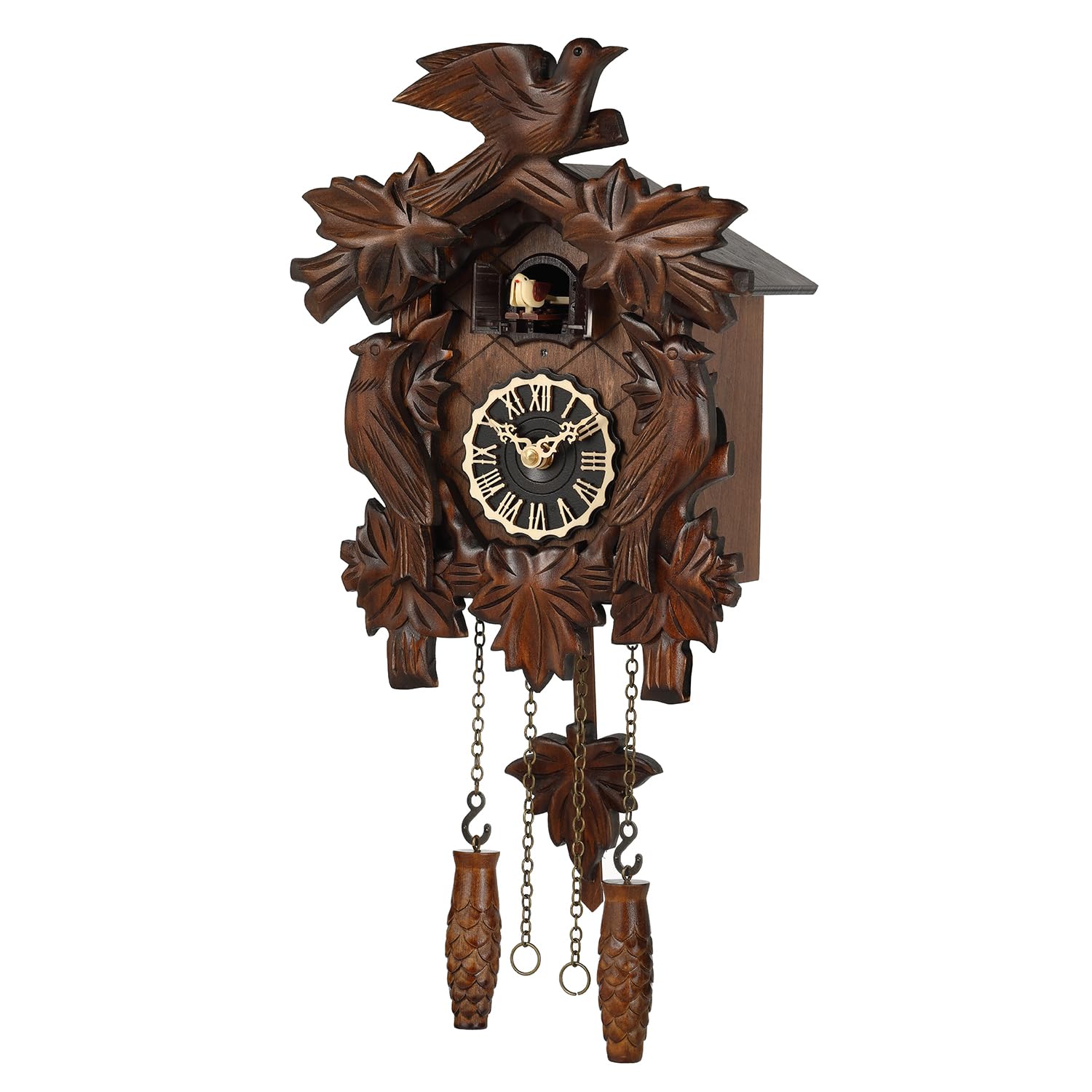 Kintrot Antique Cuckoo Clock Tranditional Handcrafted Black Forest Wooden Wall Clock