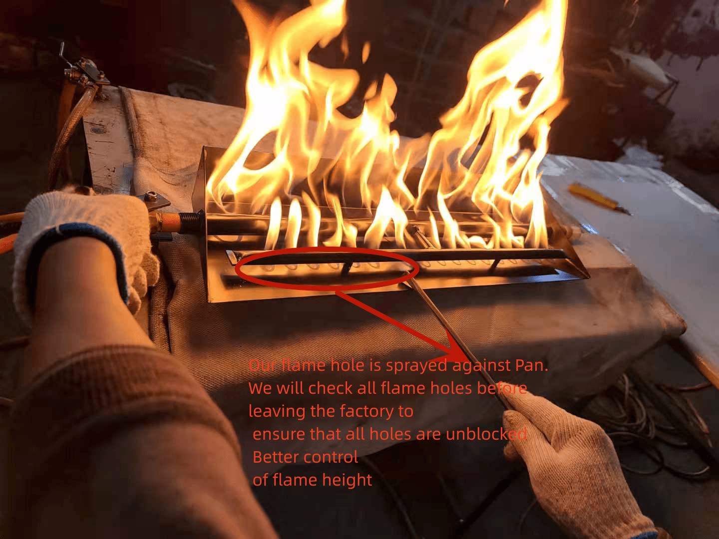 Americangaslos 18''-24'' Burner Pan For Gas Fireplace Gas Fireplace Burner Gas Fire Pits Gas Logs Propane Burner (18 Inch Two Pi