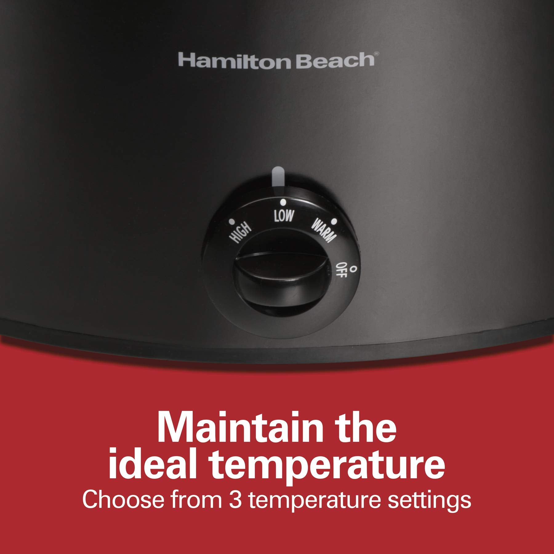 Hamilton Beach Stay Or Go Portable Slow Cooker With Lid Lock, Dishwasher-Safe Crock, 6-Quart, Black 33261