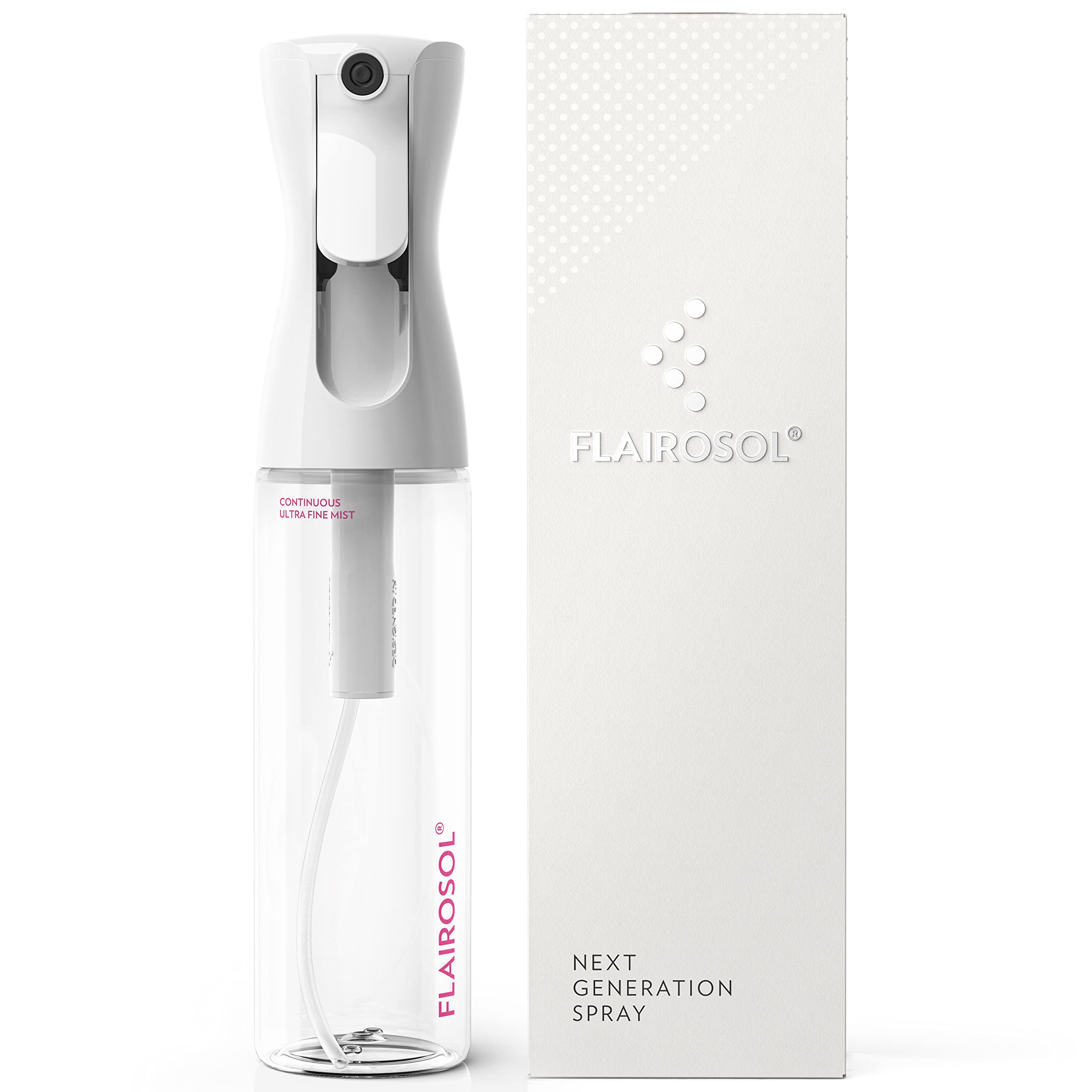 Flairosol - The Original, Continuous Ultra Fine Mist Spray Bottle, Multi-Tasking Marvel For Hair, Skin, Home, Pet Care And More,