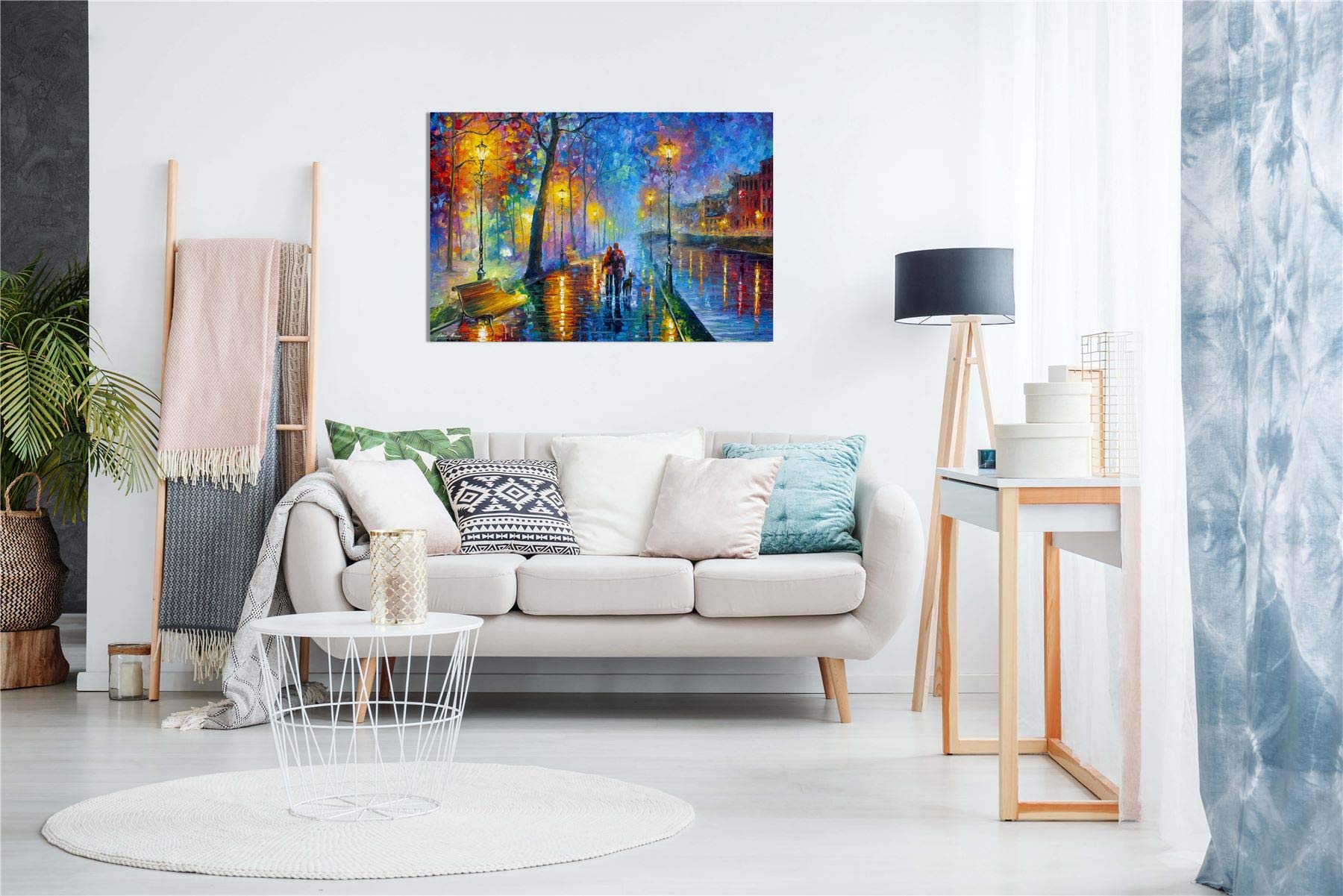 Panther Print Melody of The Night Canvas Wall Art - 30x20, Home Decor, 5056331703214, Vibrant Print on Canvas
