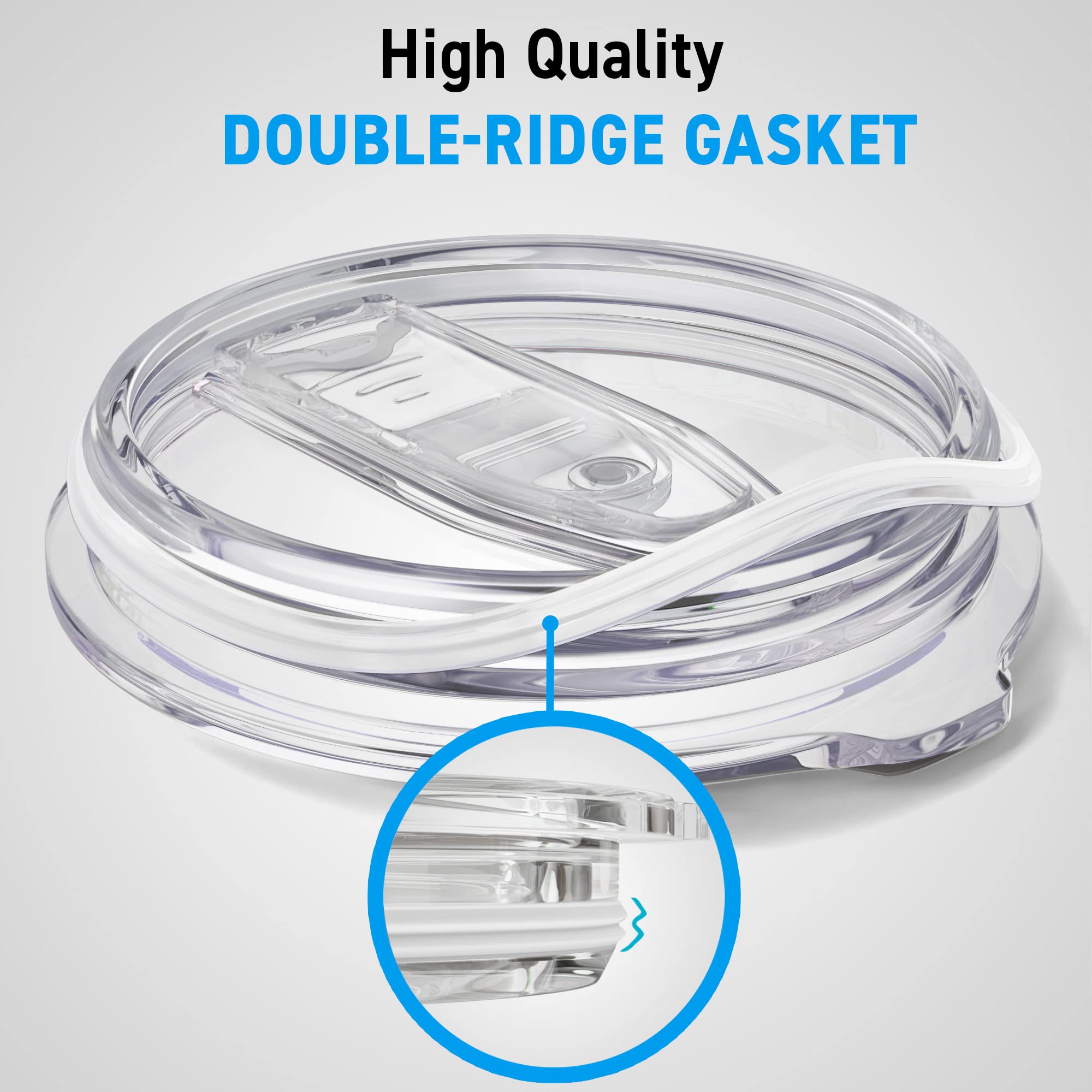 Pack Of 3, 20 & 10 Oz Replacement Rubber Lid Ring, 3.3 Inch Diameter - Gasket Seals, Lid For Insulated Stainless Steel Tumblers,