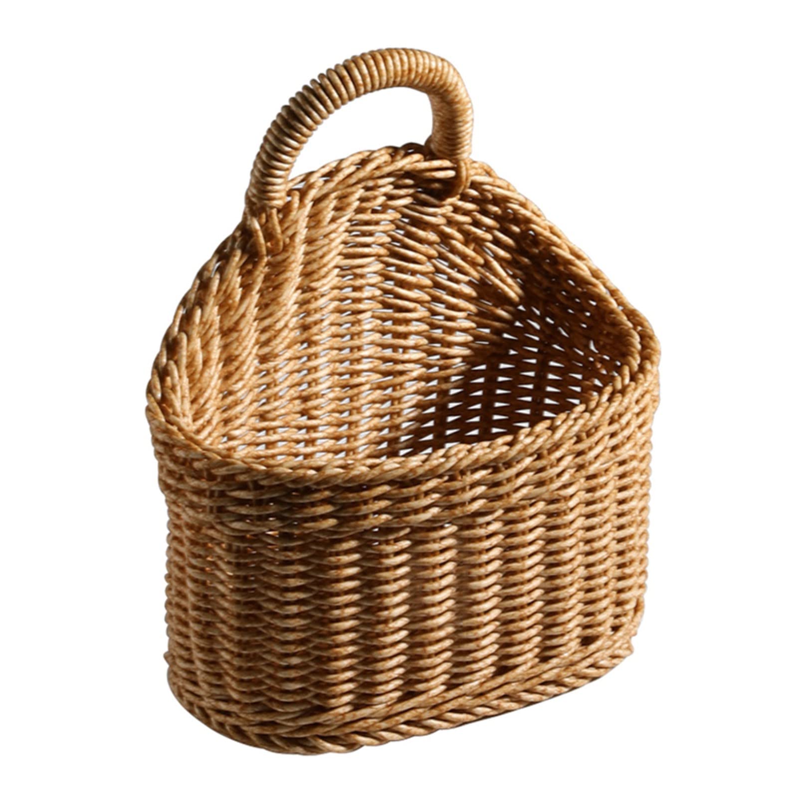 Ochine 1 Pack Hanging Basket Woven Wall Baskets Hanging Storage Basket Woven Shelf Basket Storage Bin Plant Basket Small Woven S