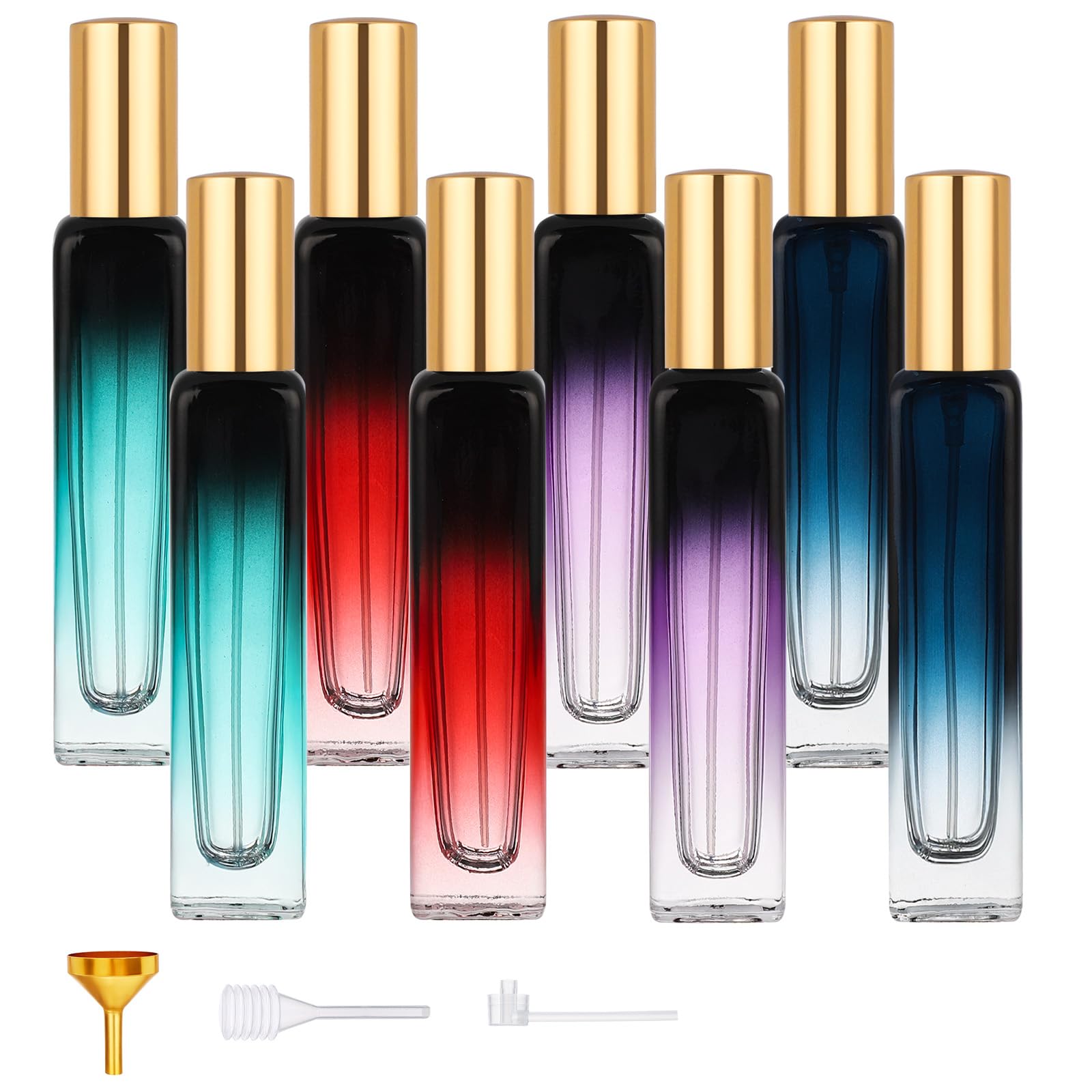 Segbeauty 0.5Oz Travel Perfume Atomizer Refillable, 8Pcs 15Ml Mini Glass Spray Bottle For Perfume, Empty Portable Cologne Travel