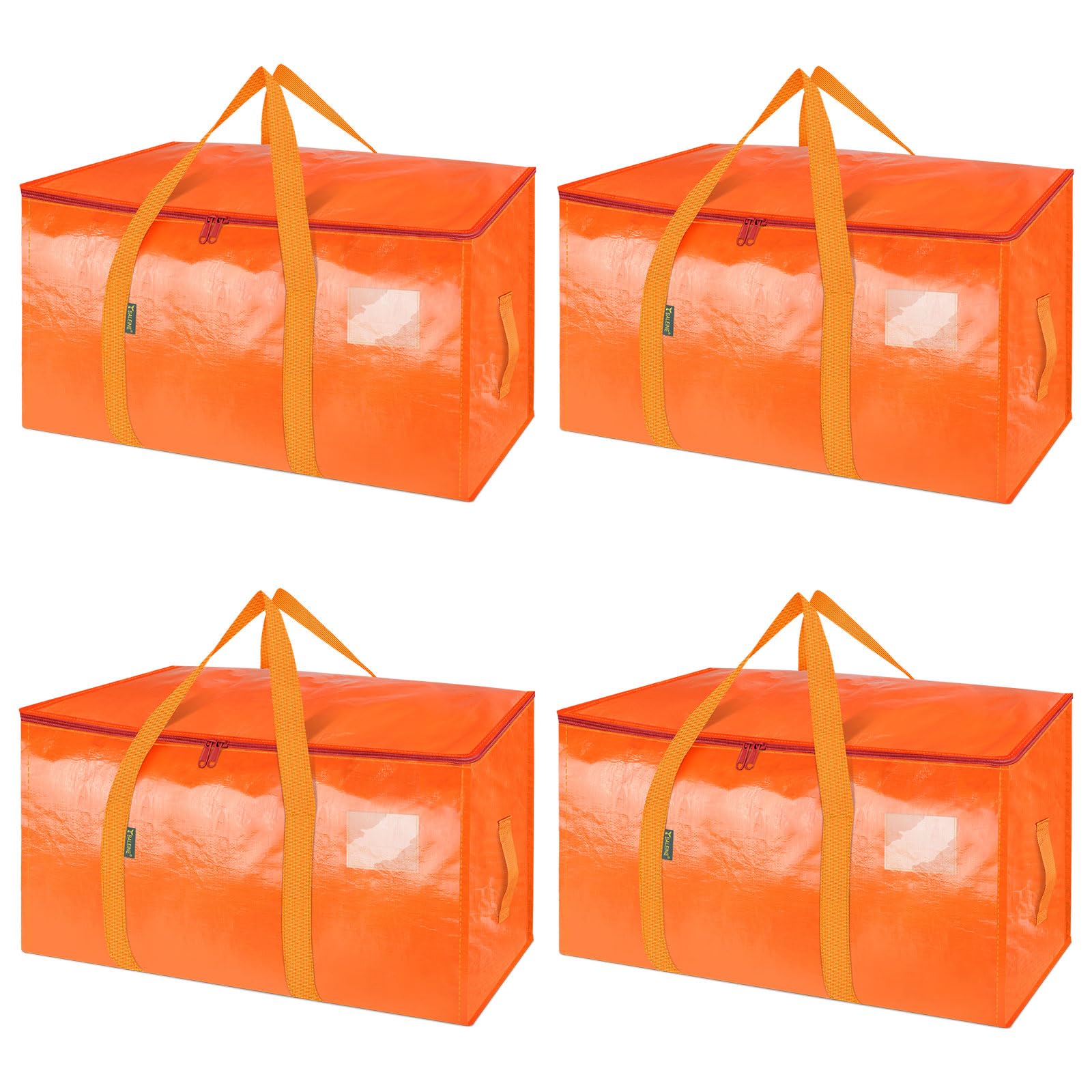Baleine 4-Pack Oversized Moving Bags With Reinforced Handles, Heavy-Duty Storage Tote For Clothes, Moving Supplies (Orangel, 4-P