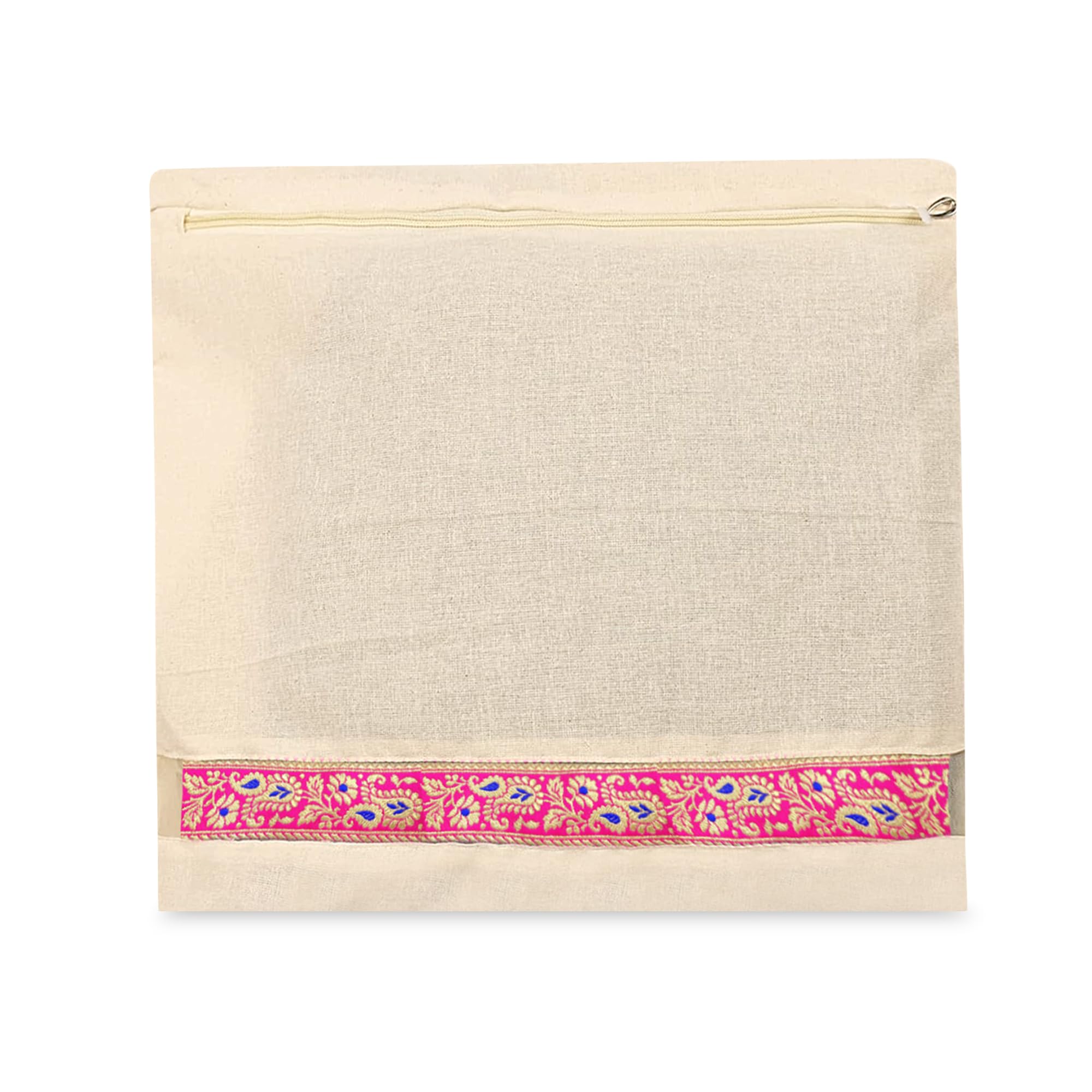 Glun Cotton Saree Covers, Pack Of 1 Beige Colour, Cloth Bags With Zip Closure For Storing Sarees, Lehngas, Shirt, Cotton Wardrob