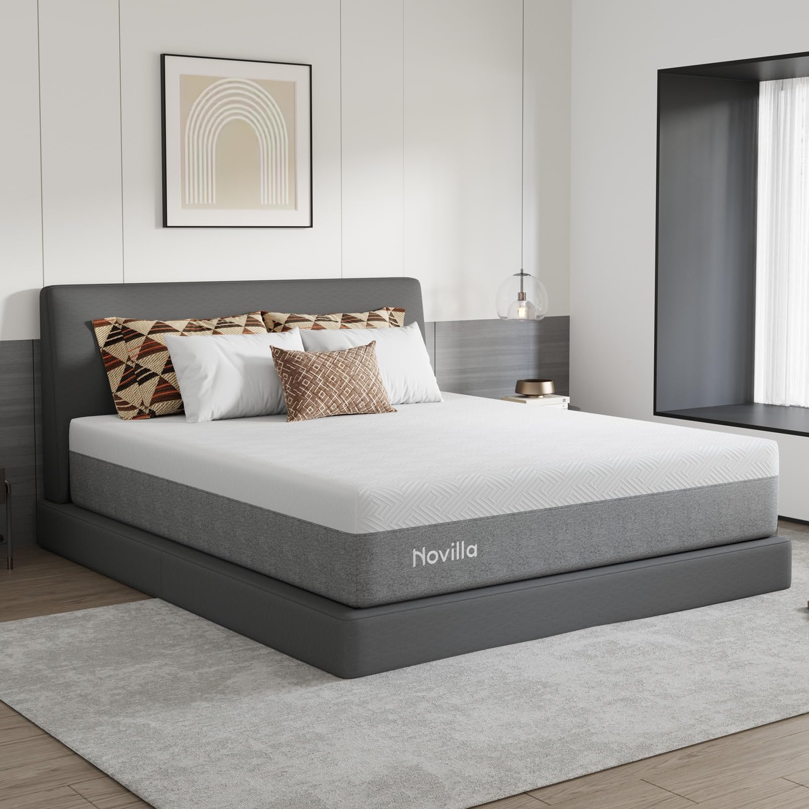 Novilla Mattress King, 14 Inch King Size Memory Foam Mattress in a Box for Suppotive, Pressure Relieving & Plush Comfort, Bliss