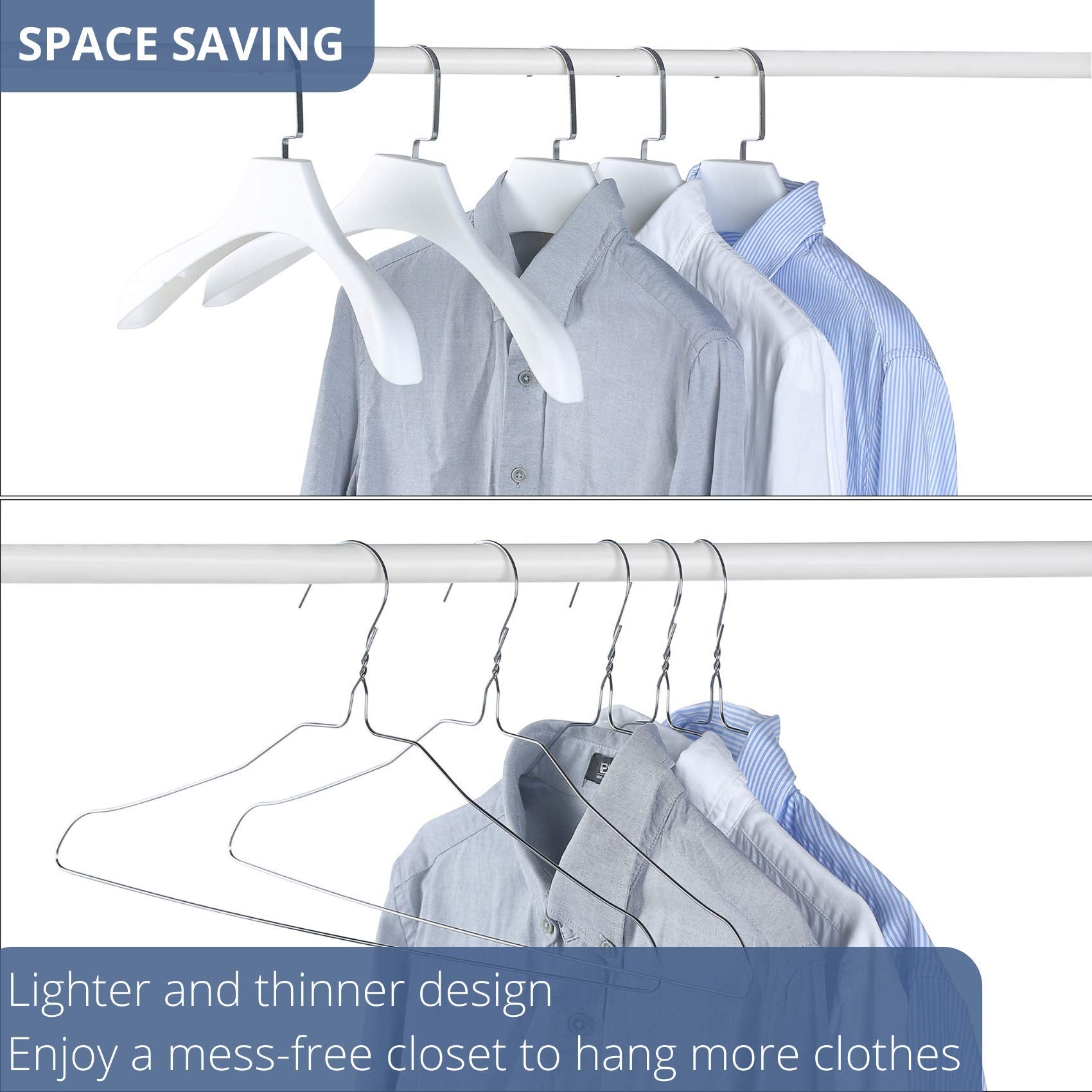 Mr. Pen- Wire Hangers  10 Pack  Metal Hangers  Wire Hangers for Clothes  Wire Coat Hangers  Metal Clothes Hanger  Silver Hangers  Shirt Hangers  Slim Hangers  Thin Hangers  Standard Hangers