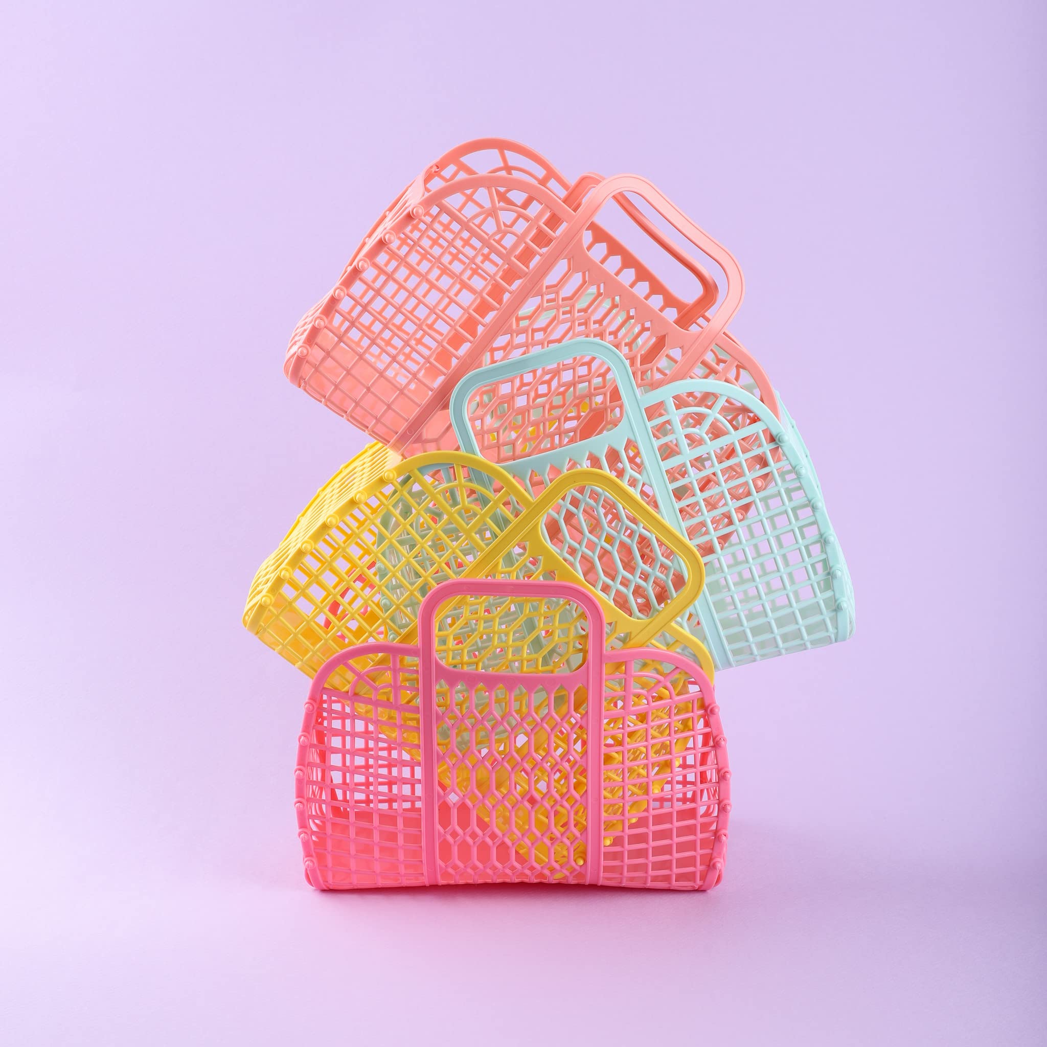 Babana Jelly Bags - Reusable Gift Basket - Girls Beach Bag - Toddler, Kids Retro Jelly Purse - Halloween, Bridal Shower, Easter