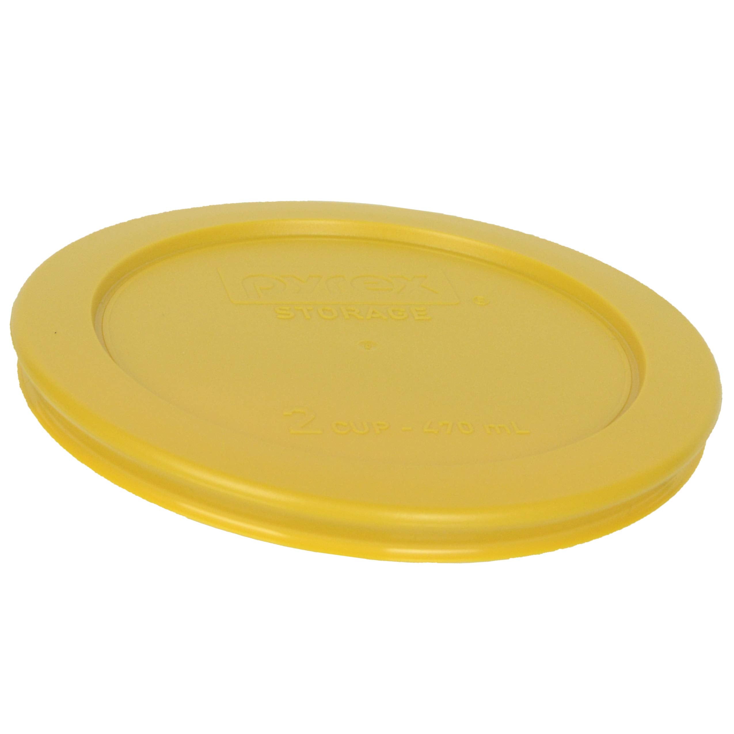Pyrex 7200-Pc 2 Cup Butter Yellow Round Plastic Food Storage Lid