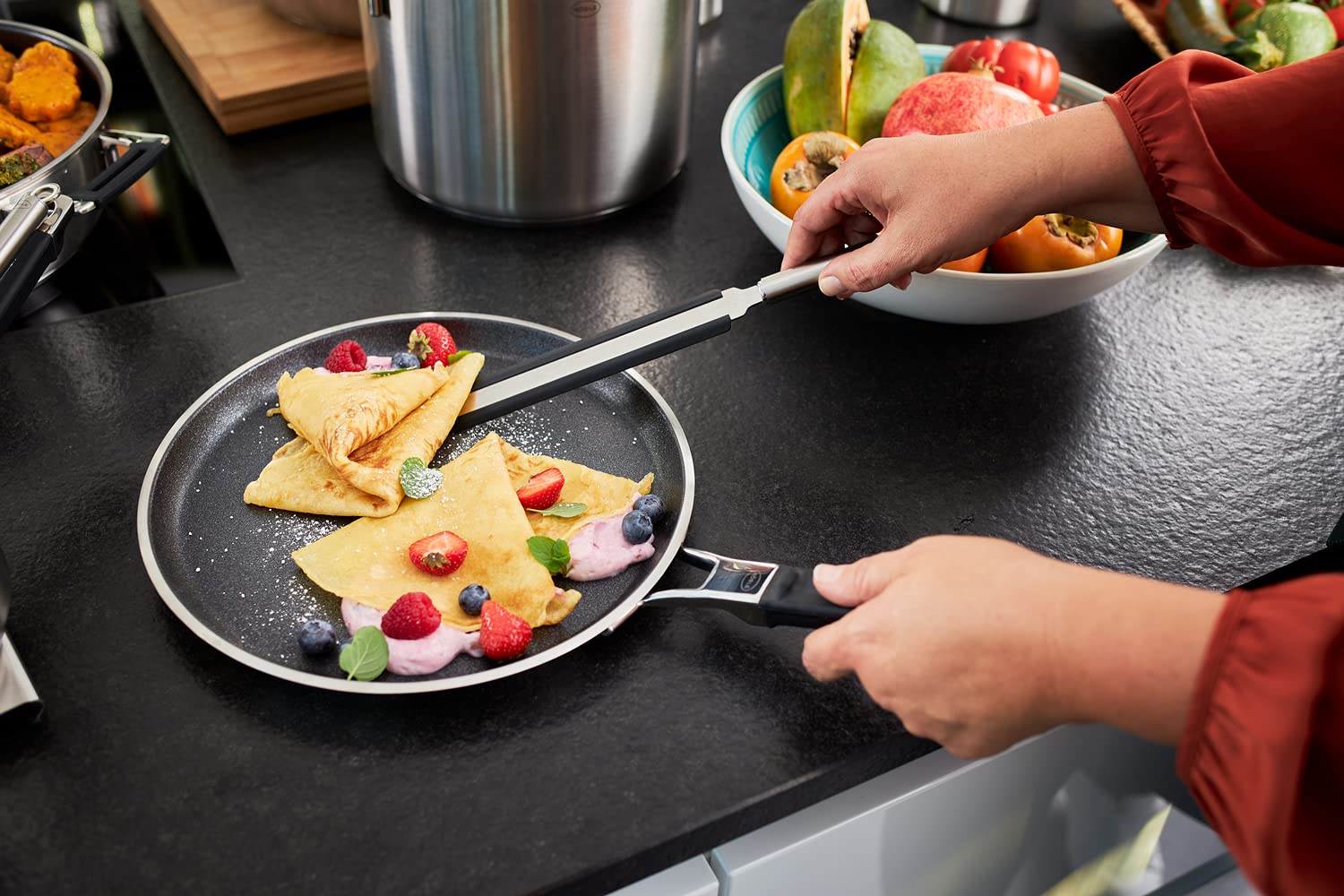 Rsle Silence Pro Cookware Collection 11 In. Crepes Pan With Non-Stick Coating