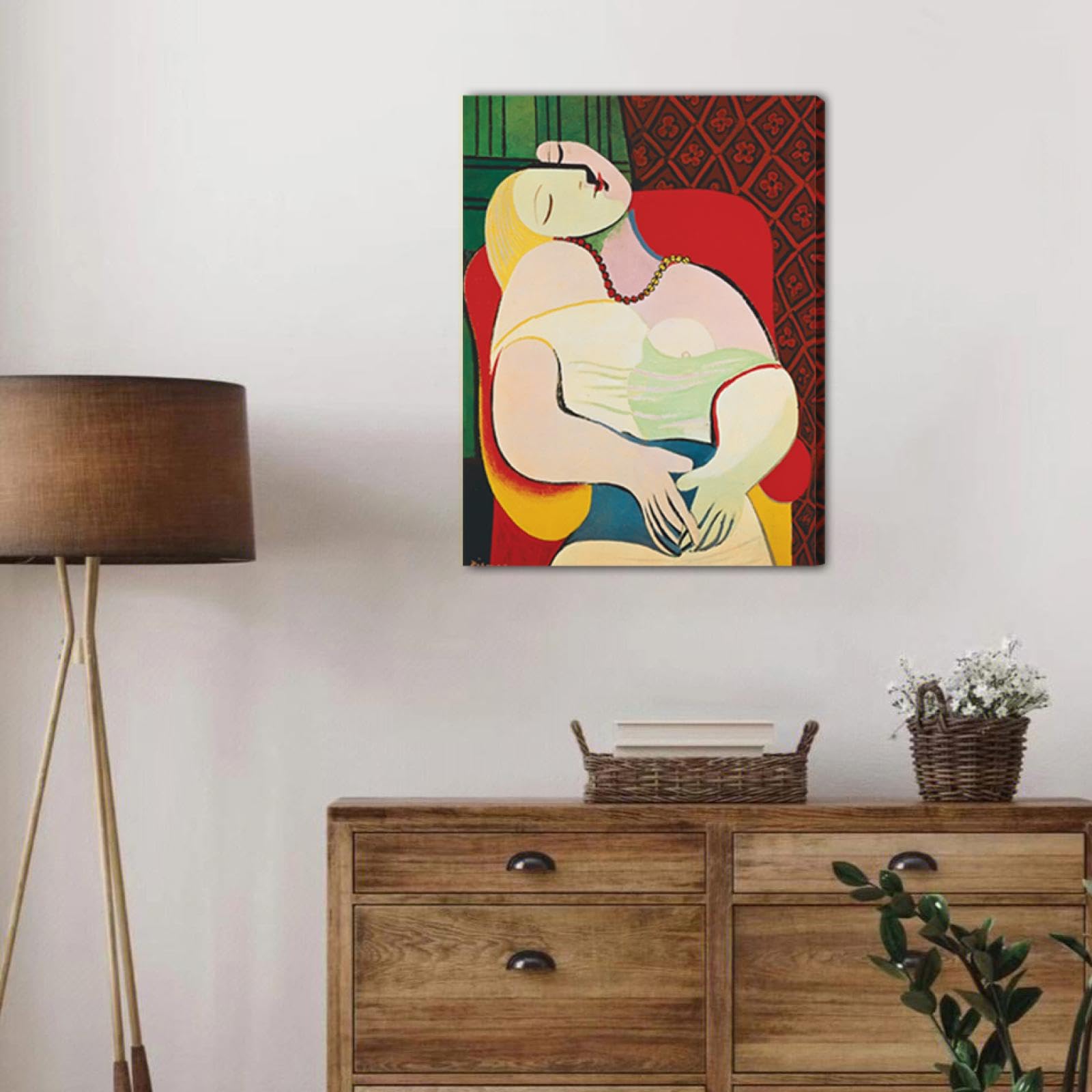 Pablo Picasso'S Wall Art -The Dream By Pablo Picasso Wall Art Women Painting Modern Canvas Wall Art Abstract Picasso Paintings B