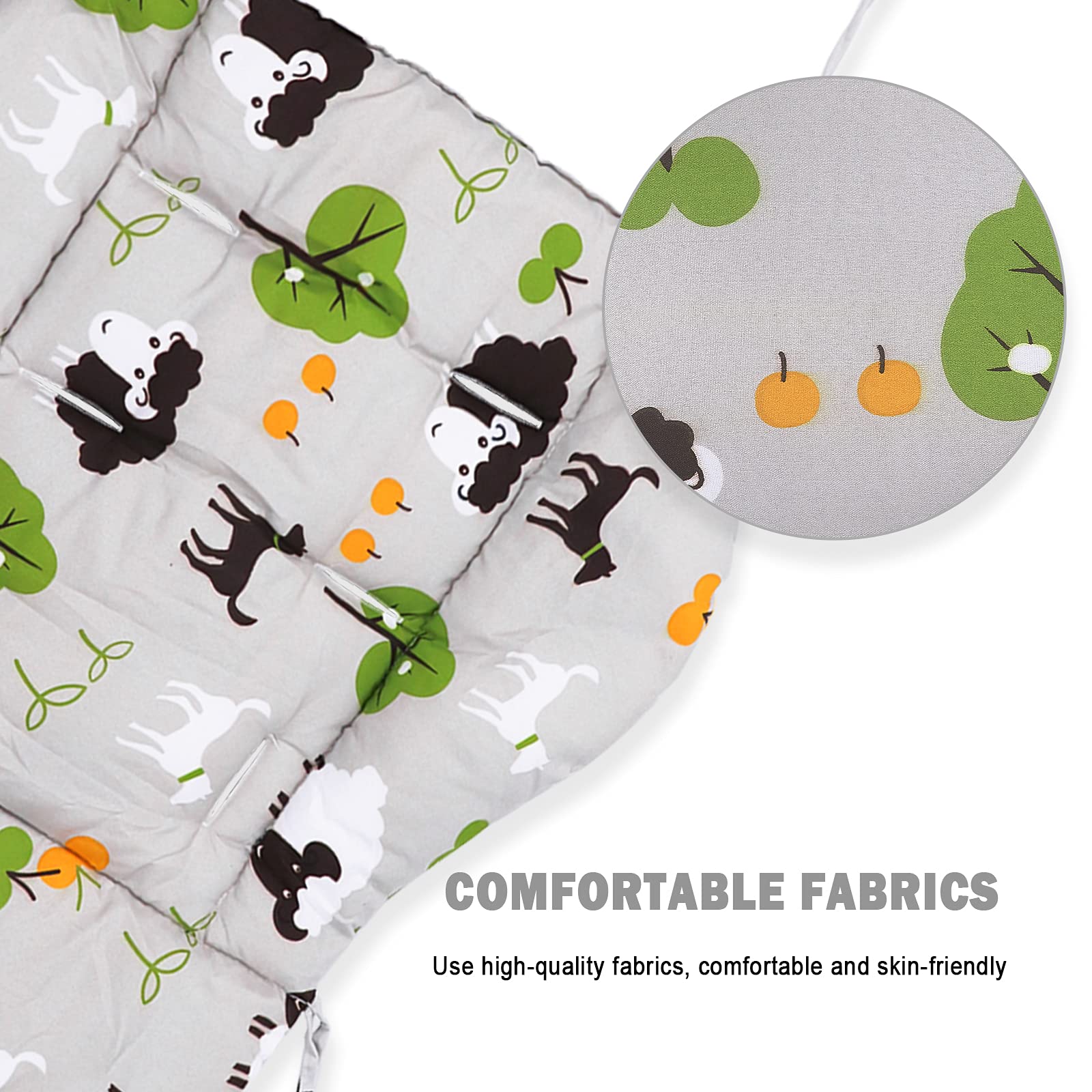 Lomgwumy High Chair Pad,High Chair Cover/Seat Cushion, Light And Breathable, Soft And Comfortable, Cute Pattern, Suitable For Mo
