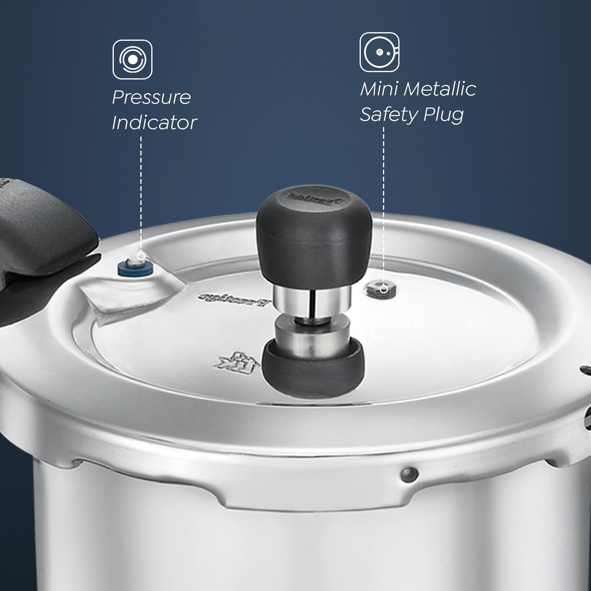 Prestige 2L+3L+5 Litres Svachh outer lid Aluminium Pressure Cooker Set|5 years warranty|Deep lid controls spillage|Induction bas