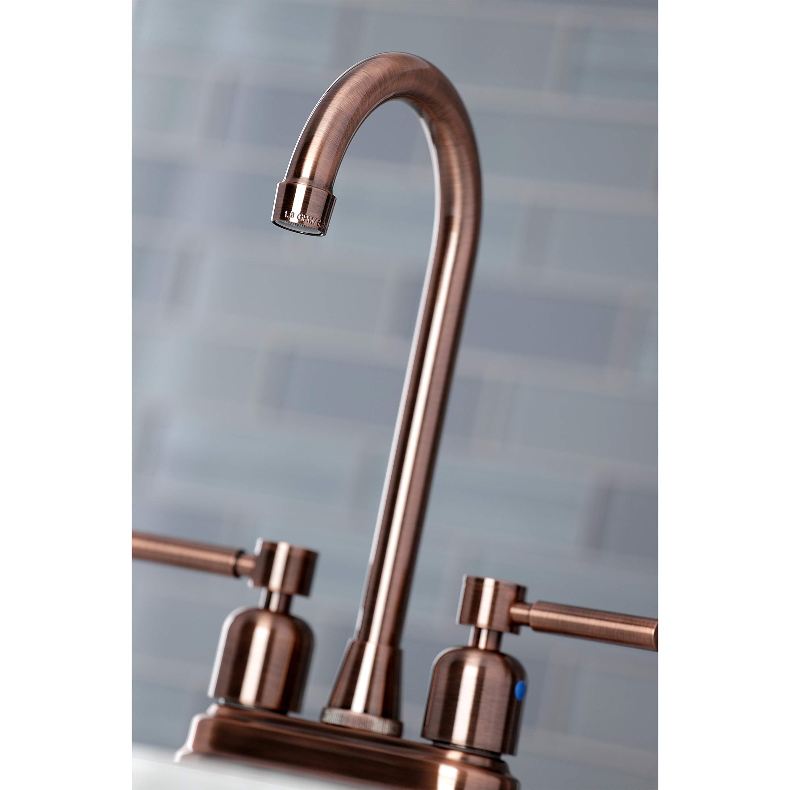 Kingston Brass Kb849Dlac Concord Bar Faucet, Antique Copper