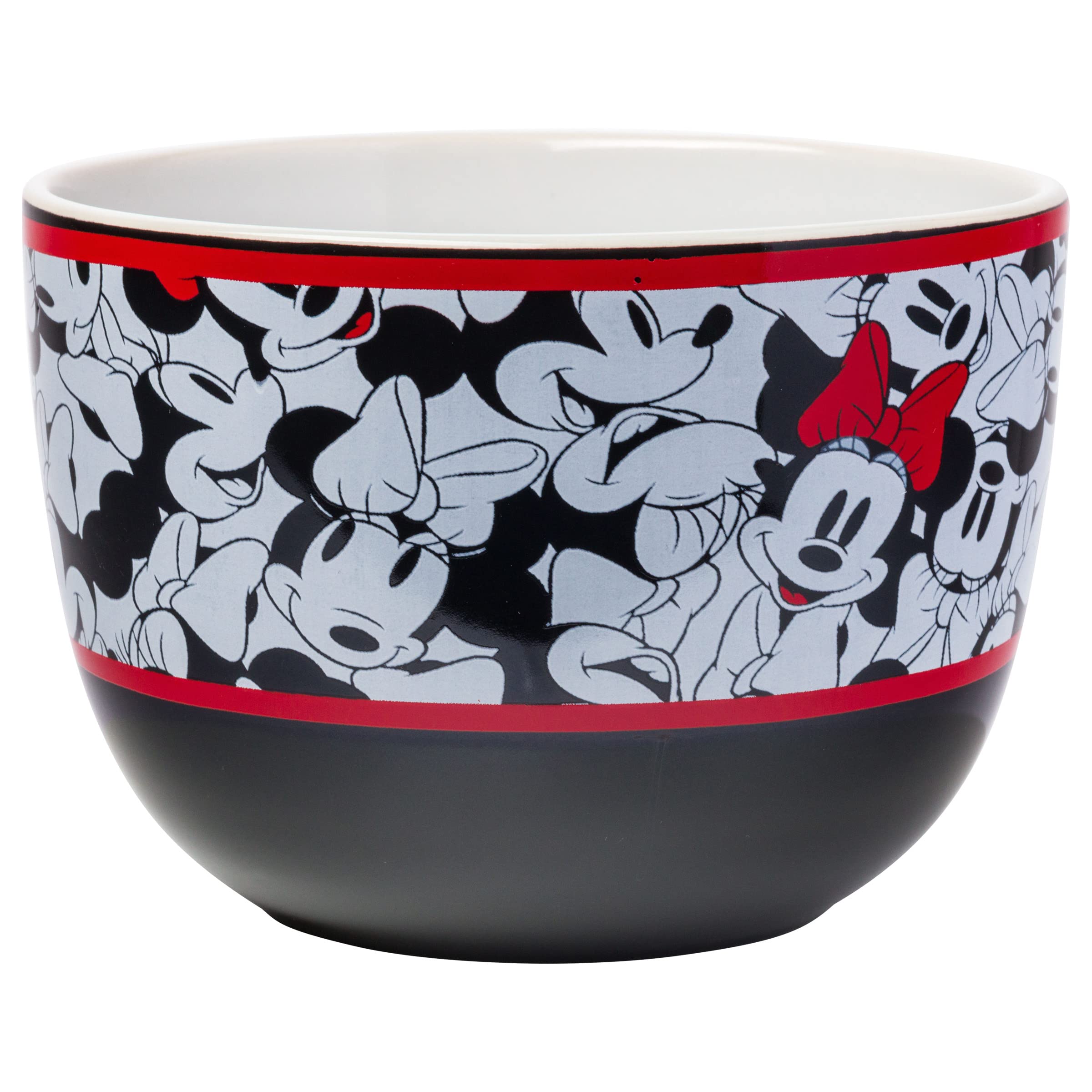 Silver Buffalo Disney Classic Minnie Rocks The Dots All Over Faces Ceramic Soup Mug, 24 Ounces