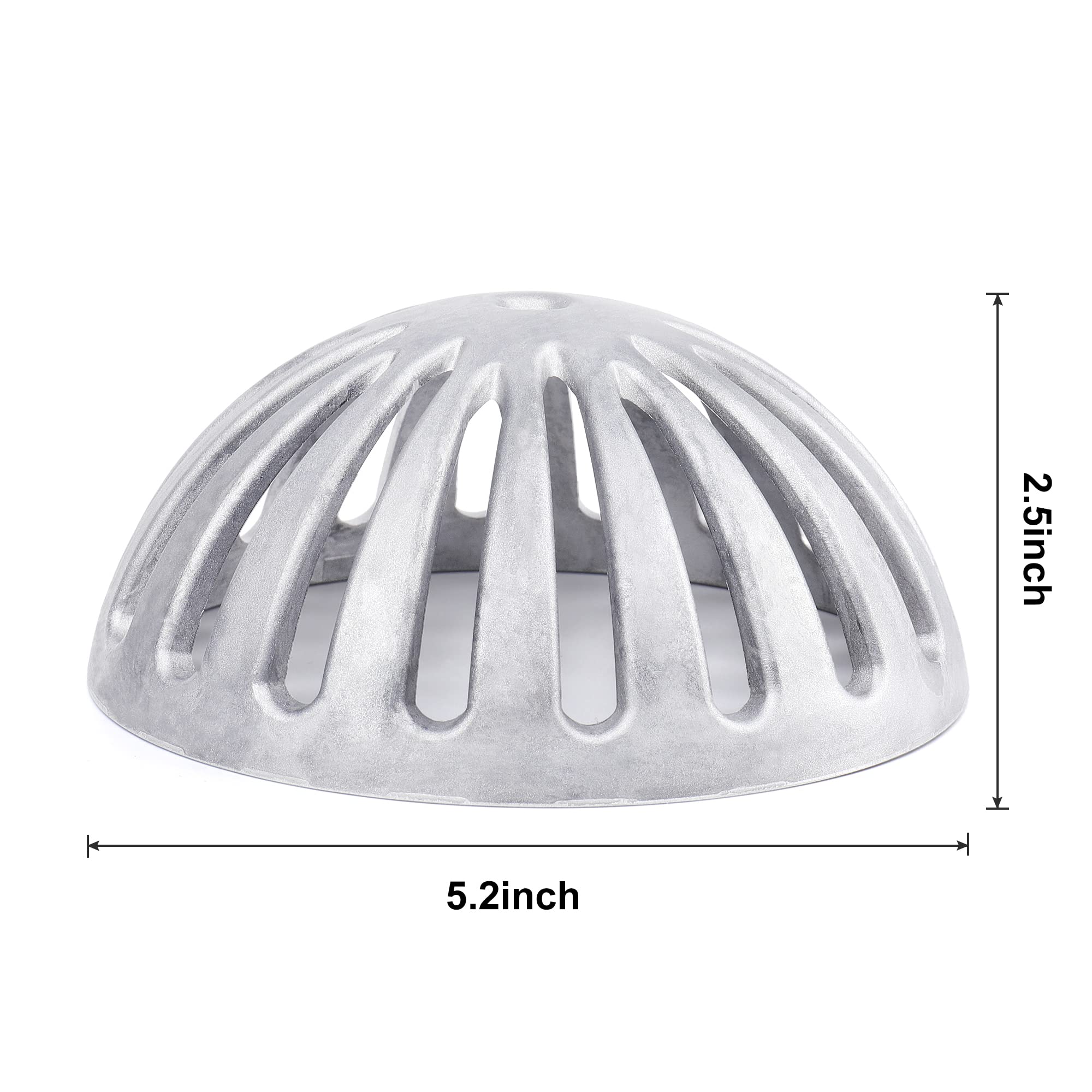 osseph Heavy Duty Aluminum Floor Drain Cover, 5-1/2"W x 2-1/4"H, Gray, Ideal for Kitchen, Restaurant, Garden, and Food Service