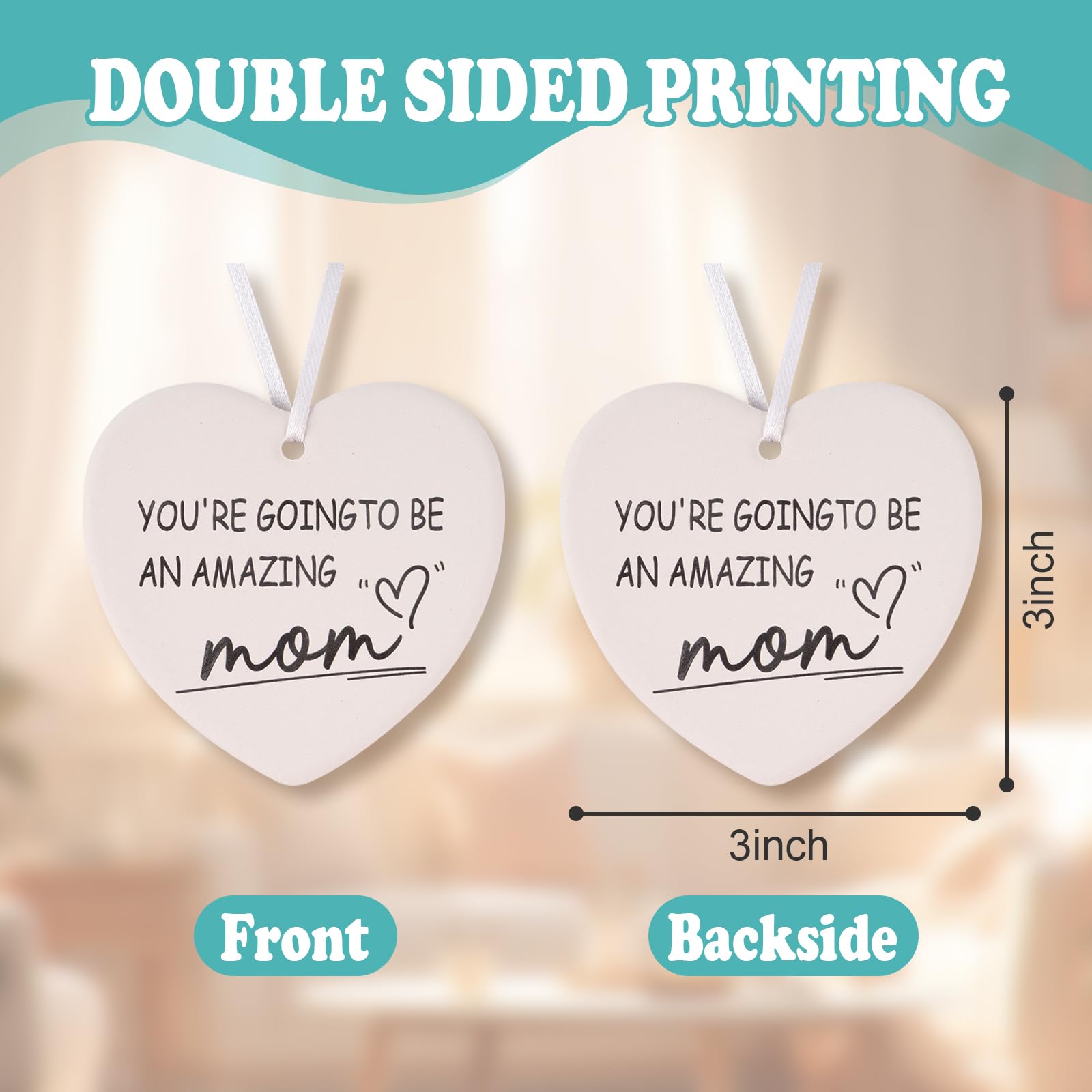 Rislobx Maybe I Cant Stop The Downpour But I Will Always Join You for A Walk in The Rain Ceramic Heart Keepsake, Gift for Best F