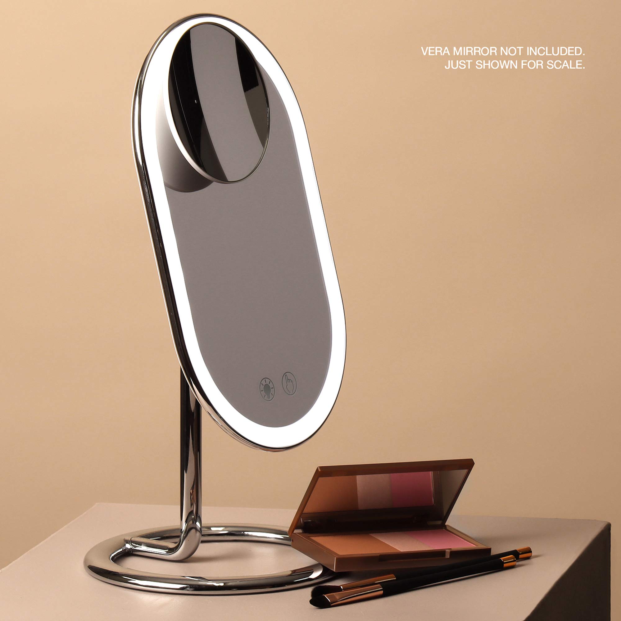 Fancii Lara Makeup Mirror - 10X Magnification, Glass, 3.9"x3.9", White, Attachable Model FC-VOM1X