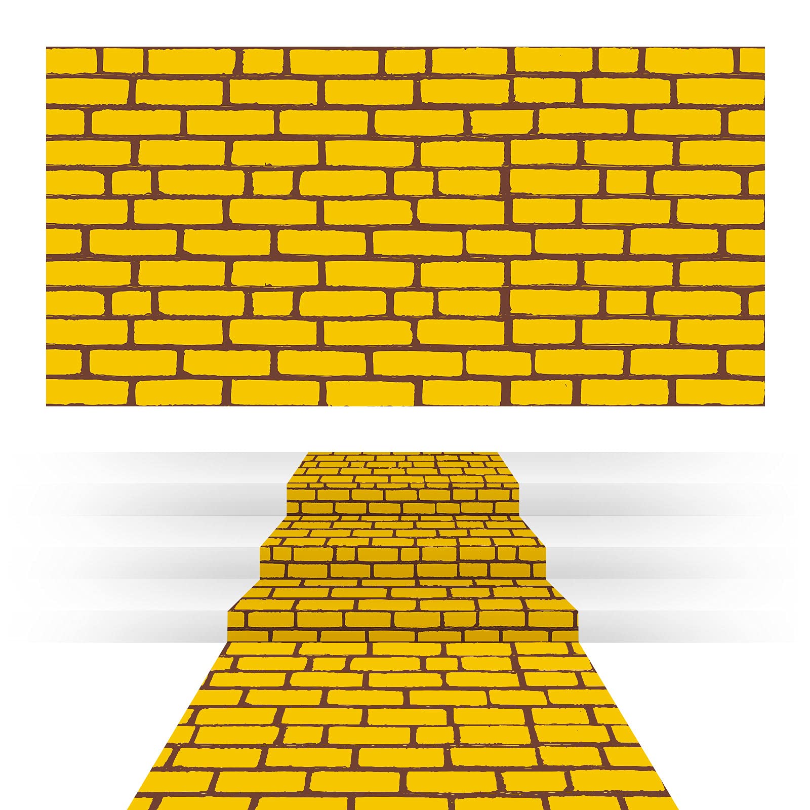 Chuangdi 4.5 x 9 Feet Brick Decal Photo Brick Wall Backdrop Brick Sticker Wallpaper for Winter/Halloween Christmas Party (2 Shee