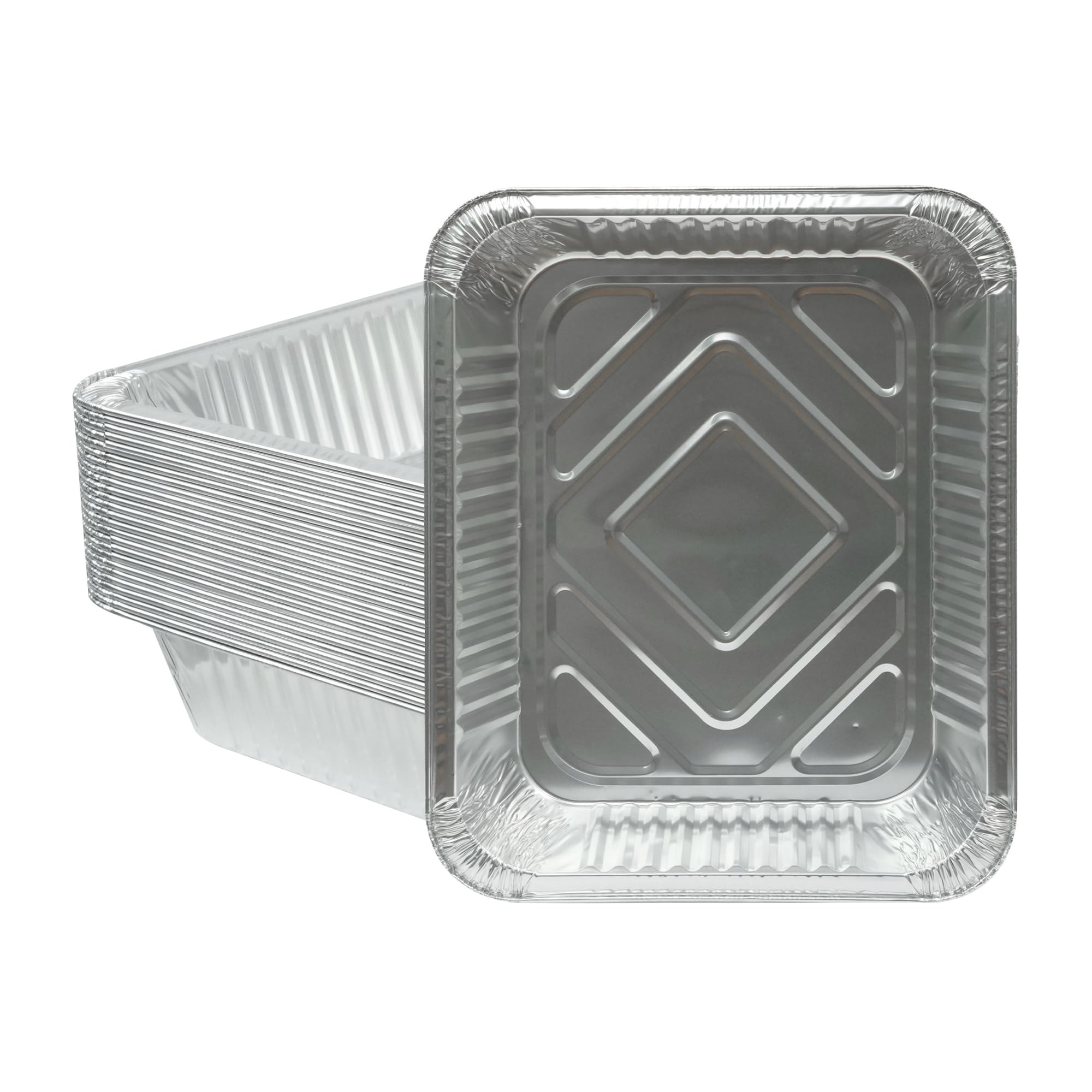 BondOnLum Aluminum Foil Pan, 9  13 Half Size Pans, Disposable Foil Pans for Roasting, Catering,Picnic or Holiday needs (25 Pack)