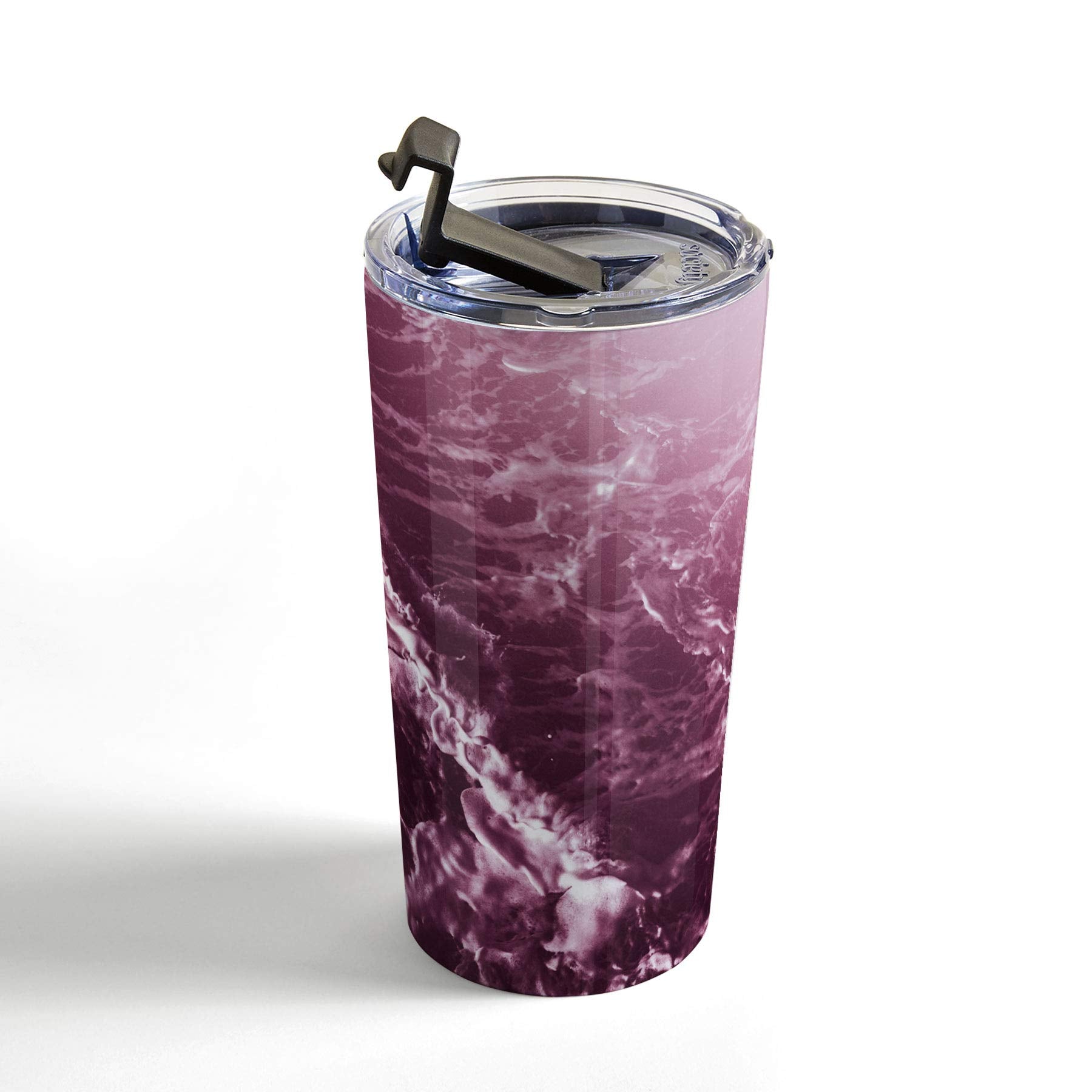 Society6 Nature Magik Palm Tree Summer Beach Pink Travel Mug, 20Oz