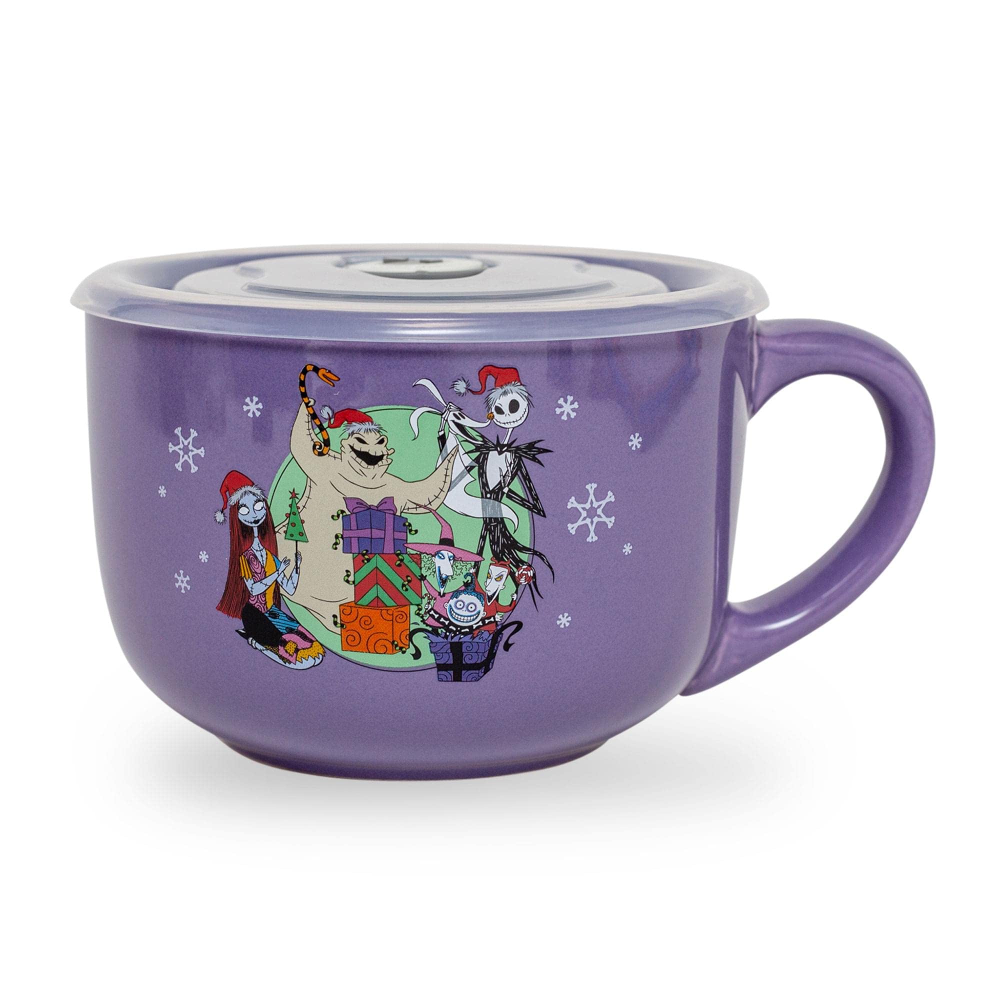 Disney The Nightmare Before Christmas Merry Scary Ceramic Soup Mug With Lid