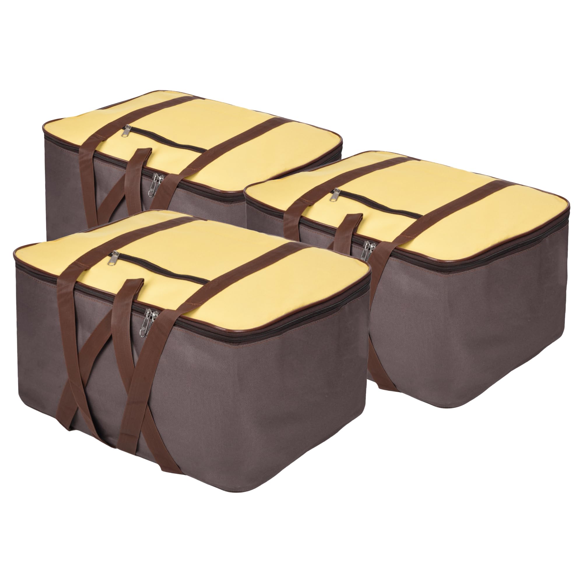 Urbane Home Pack Of 3 UnderBed Storage Bags For Clothes Winter WrapUp Storage Cover For Bedding, Blanket & Bedsheet Organizer