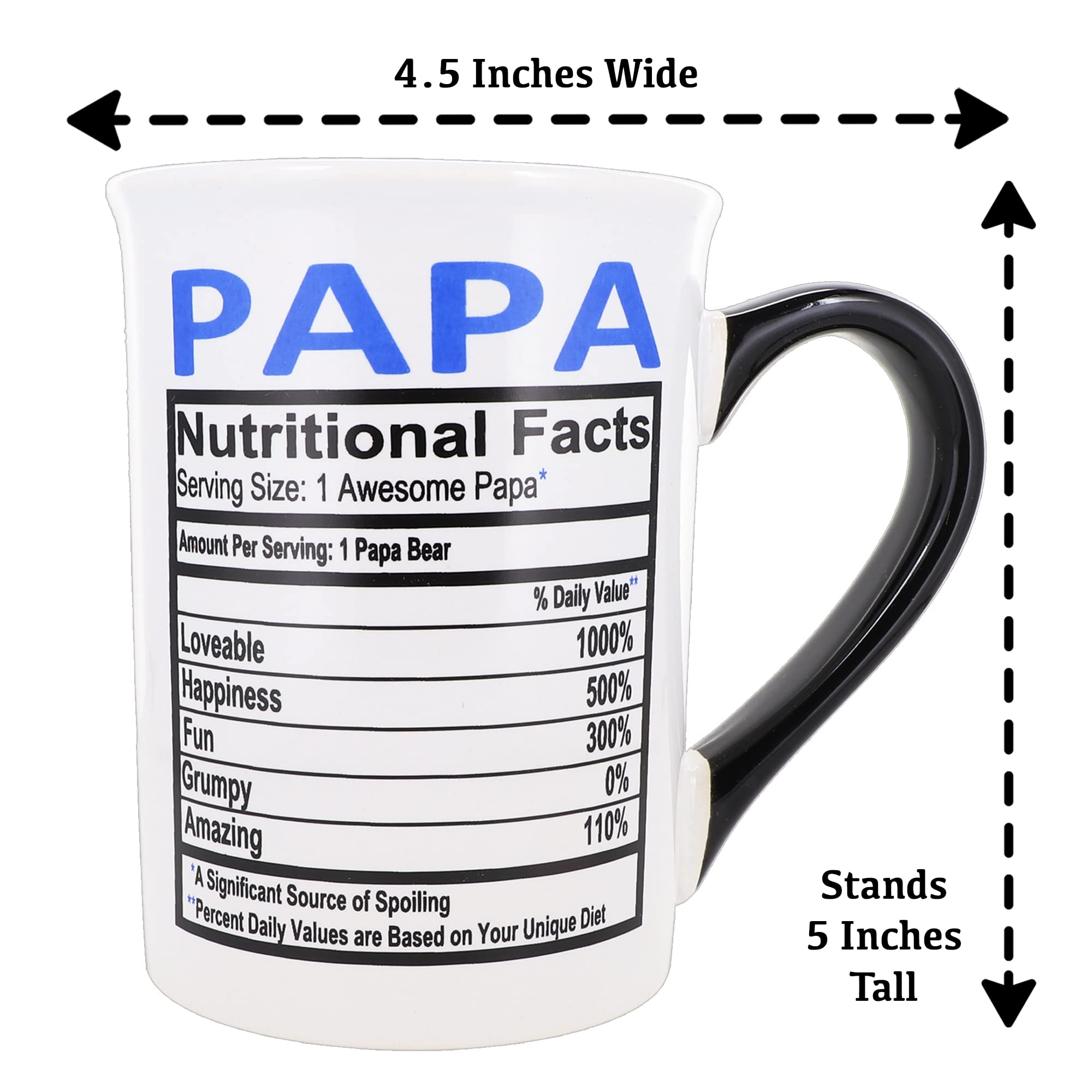 Papa Mug - 16Oz Papa Ceramic Coffee Mug For Coffee Table Decor, Unique Gifts For Men, Mens Gifts, Grandpa Gifts, Mens Gifts For