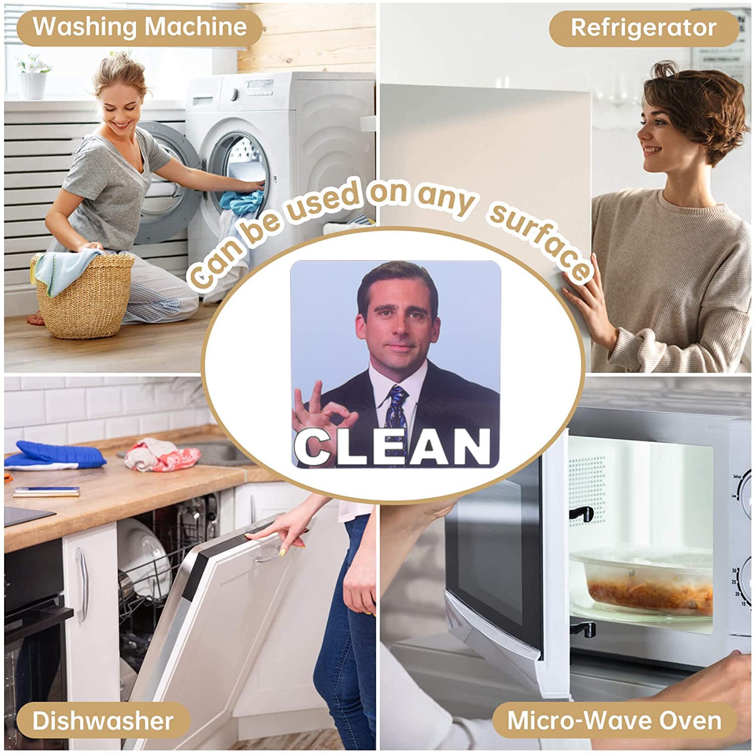 DBlosp Clean and Dirty Magnet - Reversible Dishwasher Sign, Purple, Model rm1, Durable Polypropylene Indicator for Kitchen