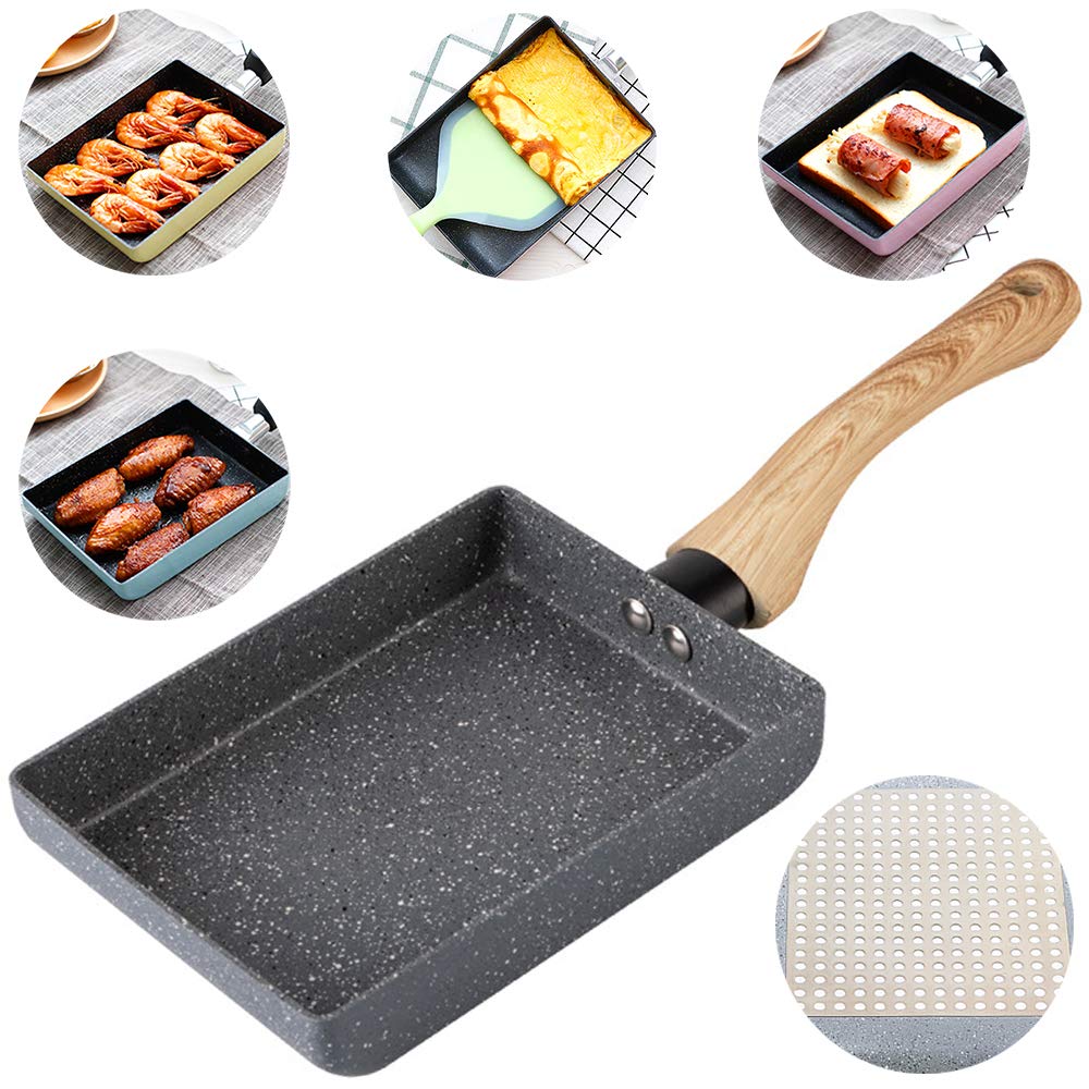 Ibbm I Will Be Your Best Memory Tamagoyaki Japanese Omelette Pan/Egg Pan - Non-Stick Coating - Rectangle Frying Pan Mini Frying