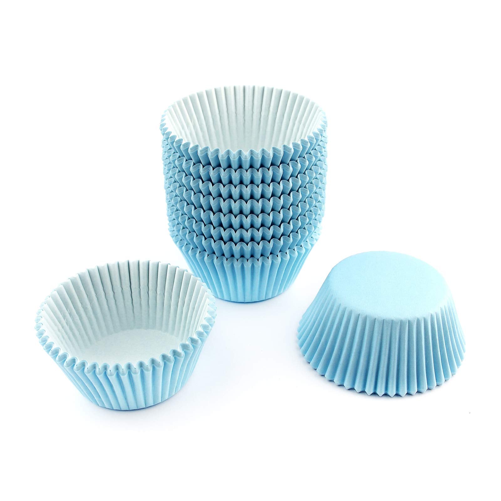 Eoonfirst Standard Size Baking Cups Valentine'S Day Party Cupcake Liners 200 Pcs (Light Blue)