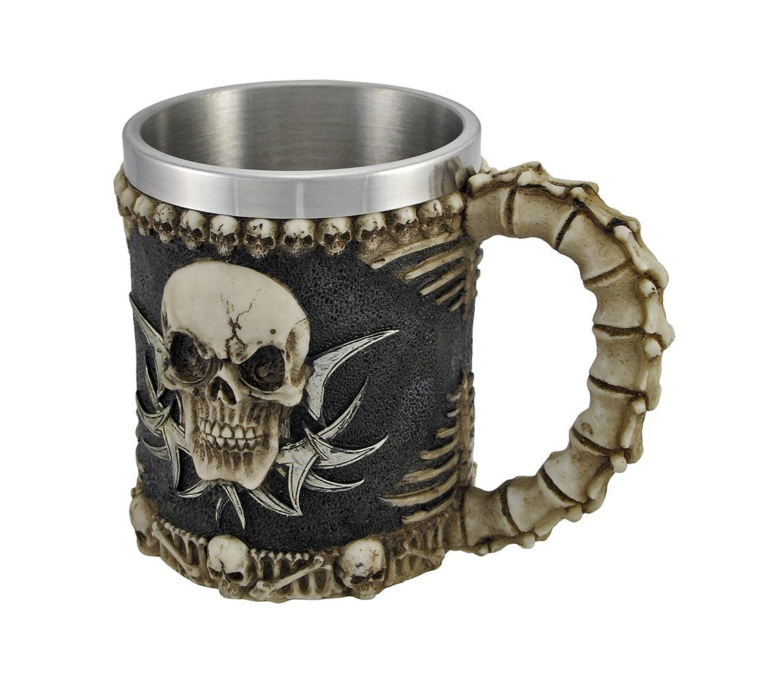 1 X Gothic Tribal Skull Tankard Coffee Mug Cup Creepy
