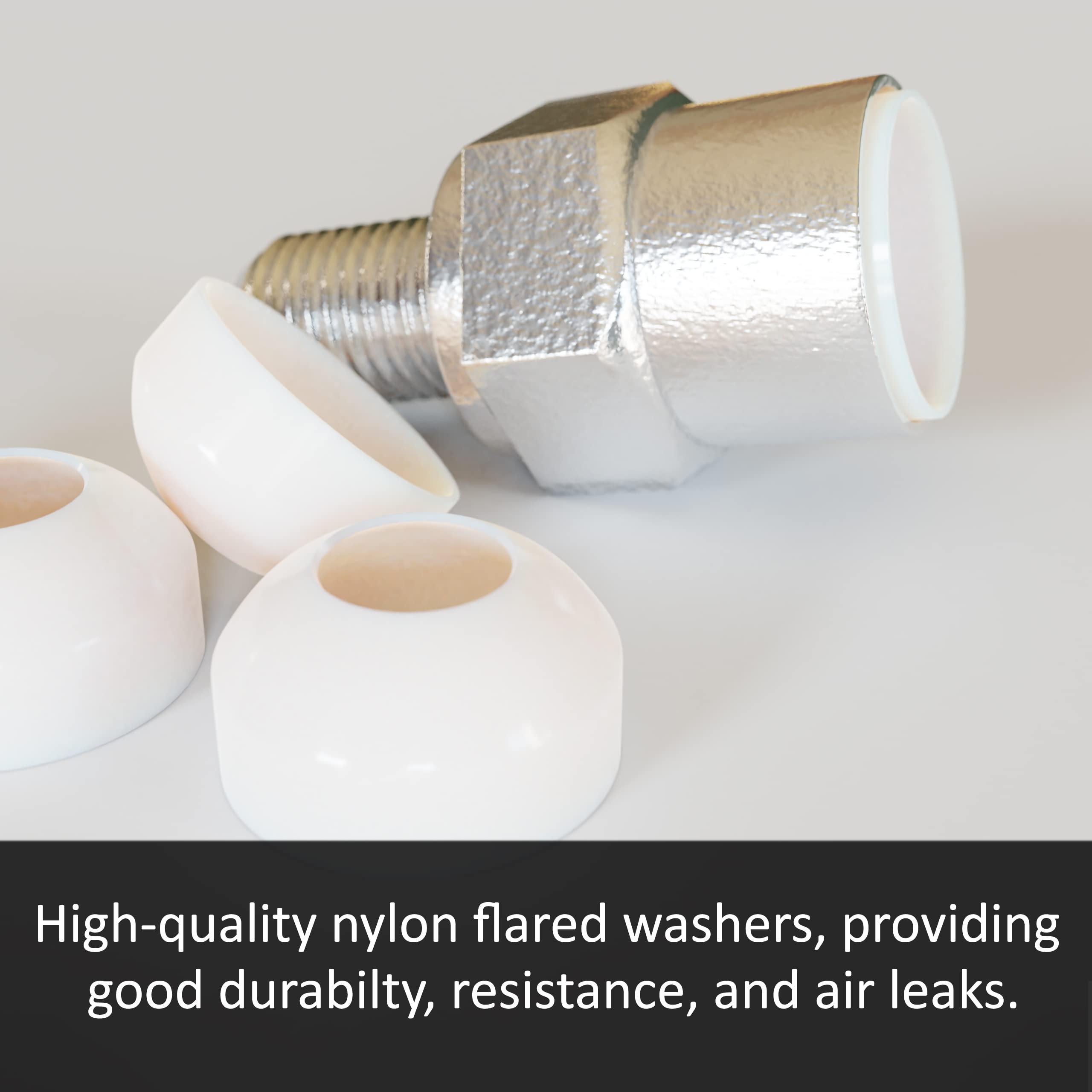 1/4 Inch Flare White Washer - 25 Pack