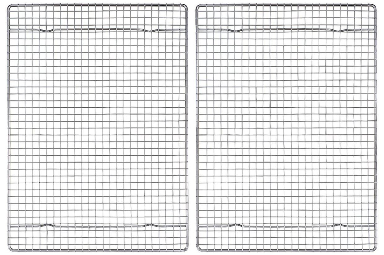 Mrs. Andersons Baking Professional Half Sheet Baking and Cooling Rack, 16.5 x 11.75-Inches, Set of 2