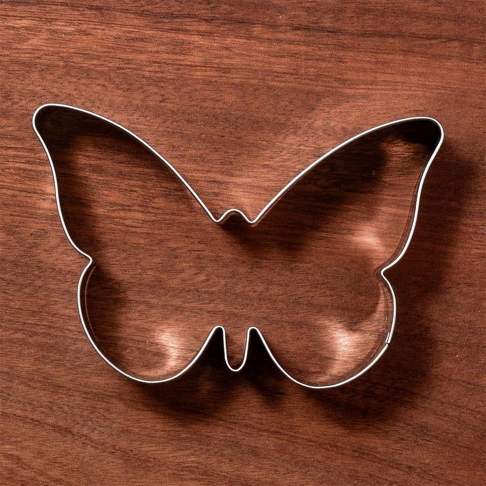 Liliao Spring Butterfly Cookie Cutter - 4.5 X 3 Inches - Stainless Steel