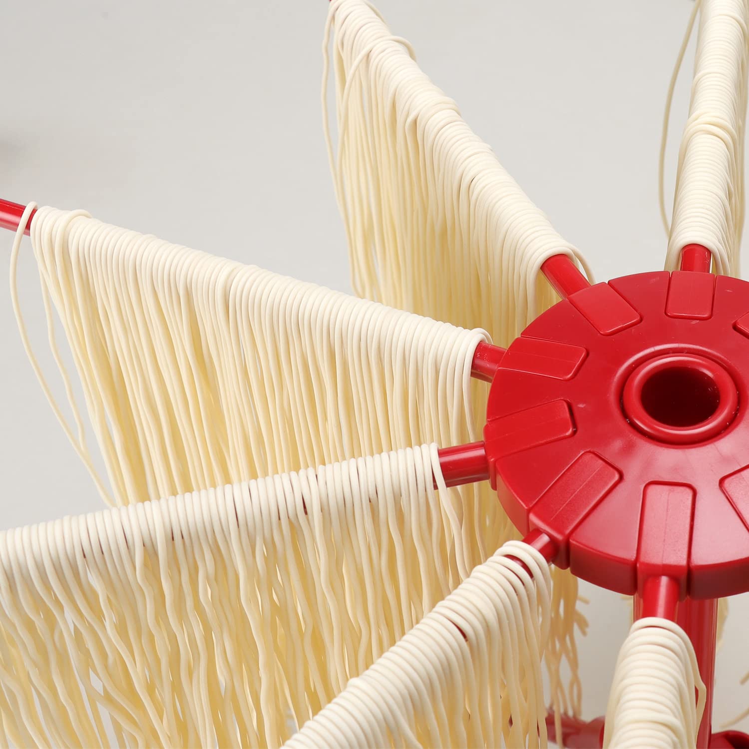 Ourokhome Collapsible Pasta Drying Rack, Plastic Foldable Homemade Fresh Spaghetti Stand Dryer Noodle Hanger For Kitchen With 10