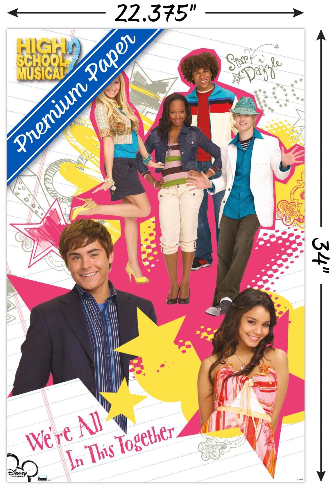 Trends International High School Musical 2 - Group Image Wall Poster, 22.375'' X 34'', Premium Unframed Version