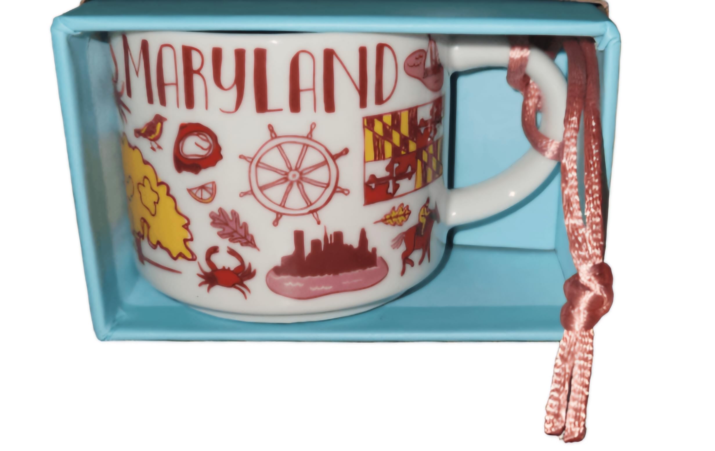 Starbucks Maryland Been There Series Ceramic Coffee Mug Demitasse Ornament 2 Oz