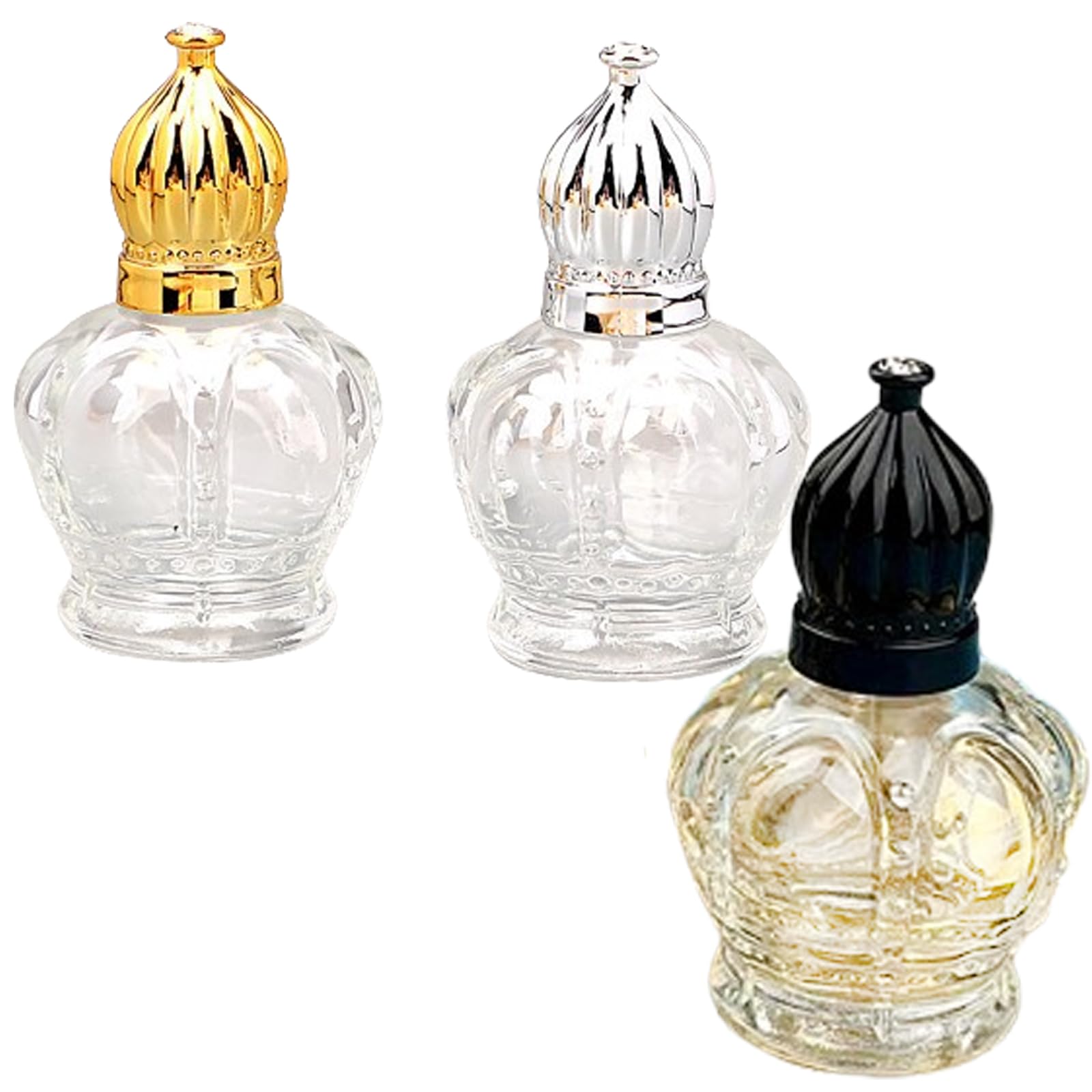 LJJCSFF 3 Pcs 15ml Vintage Roller Ball Bottles Rollerball Container Deodorant Roll On Bottles Roller Bottles for Essential Oil F