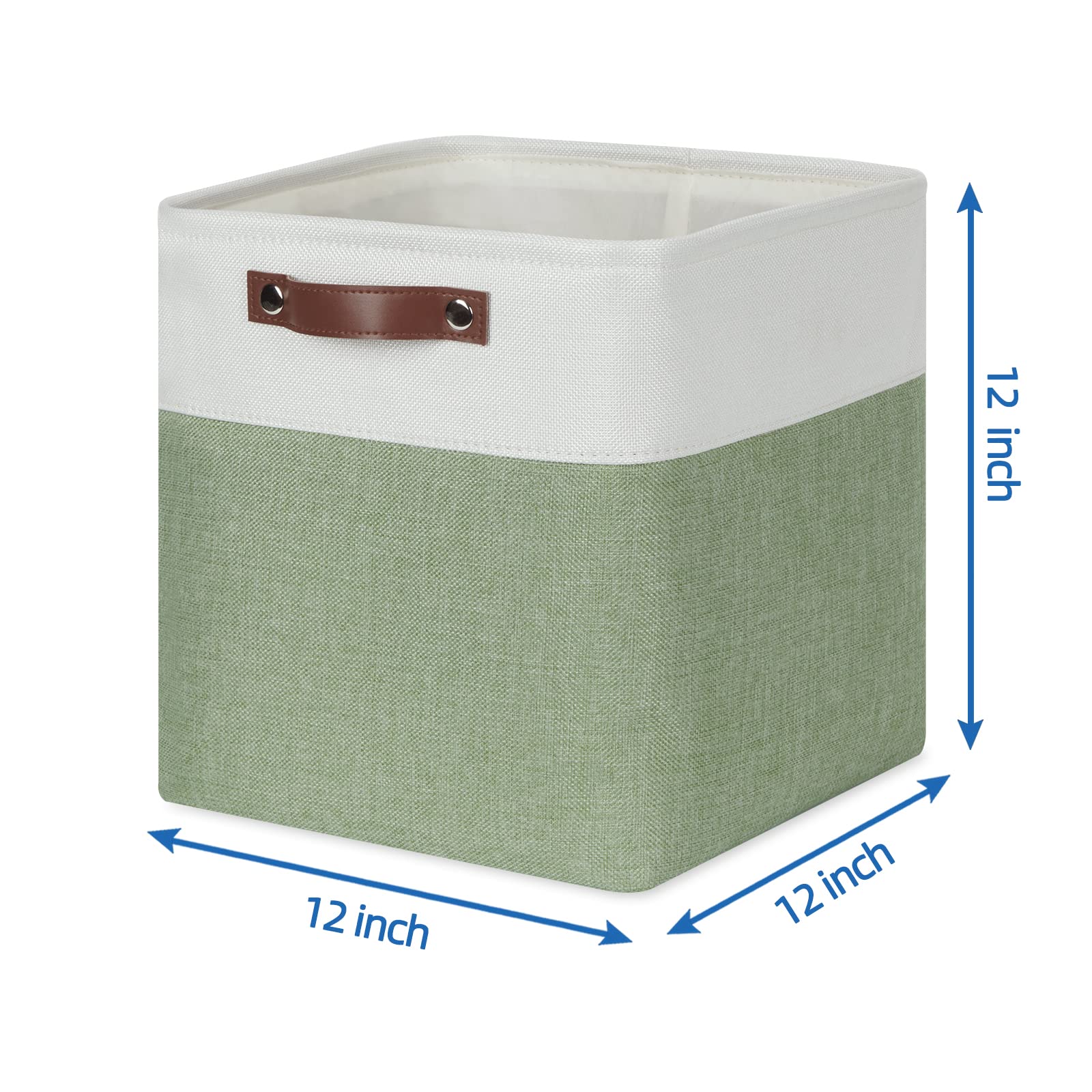 Temary Cube Storage Baskets For Shelves 12 Inch Storage Cubes 4Pack Fabric Storage Bins For Organizing Clothes, Closet Baskets W