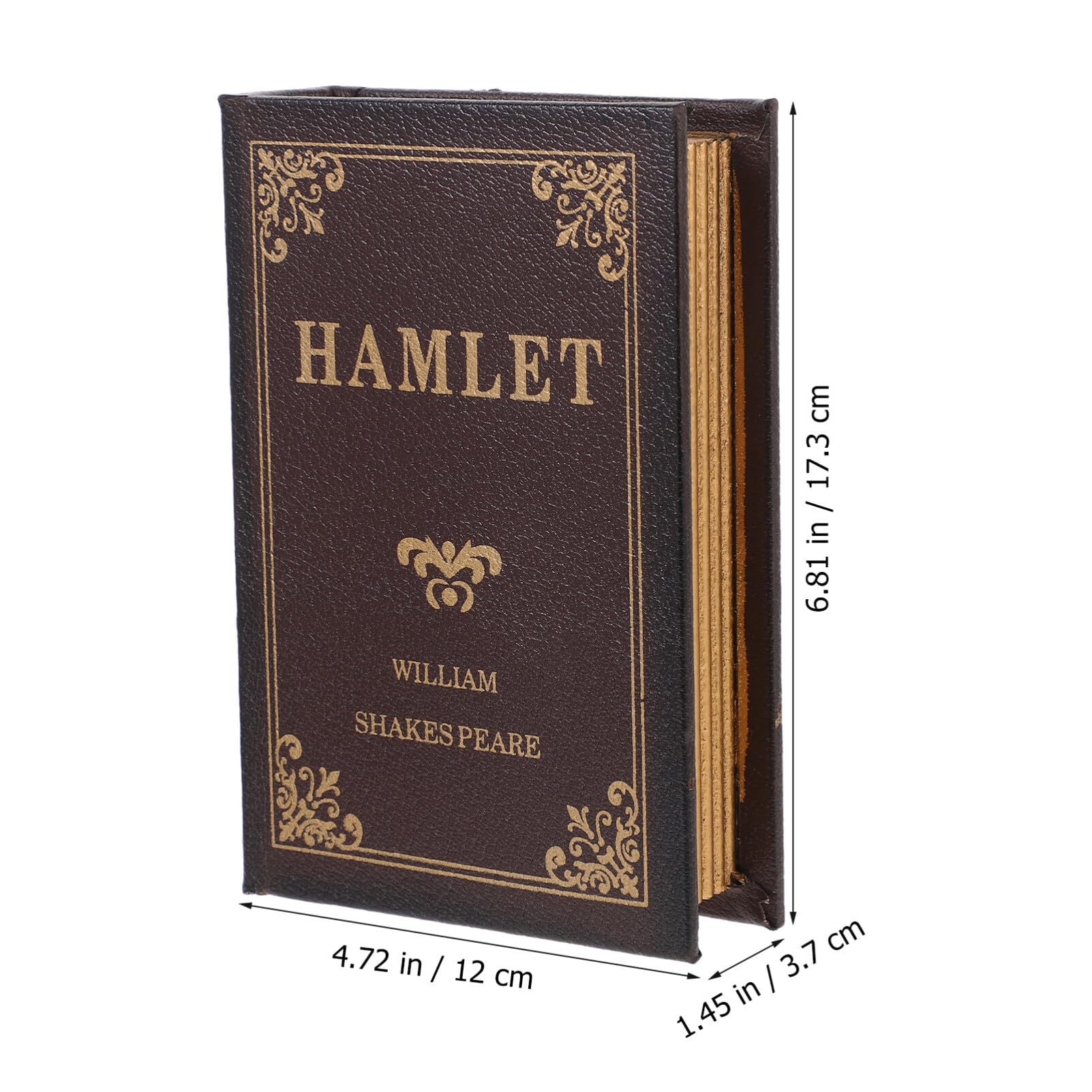 HOLIDYOYO Decorative Book Box Vintage Book Shaped Trinket Storage Box Retro Antique Invisible Box Hidden Secret Storage Keepsake