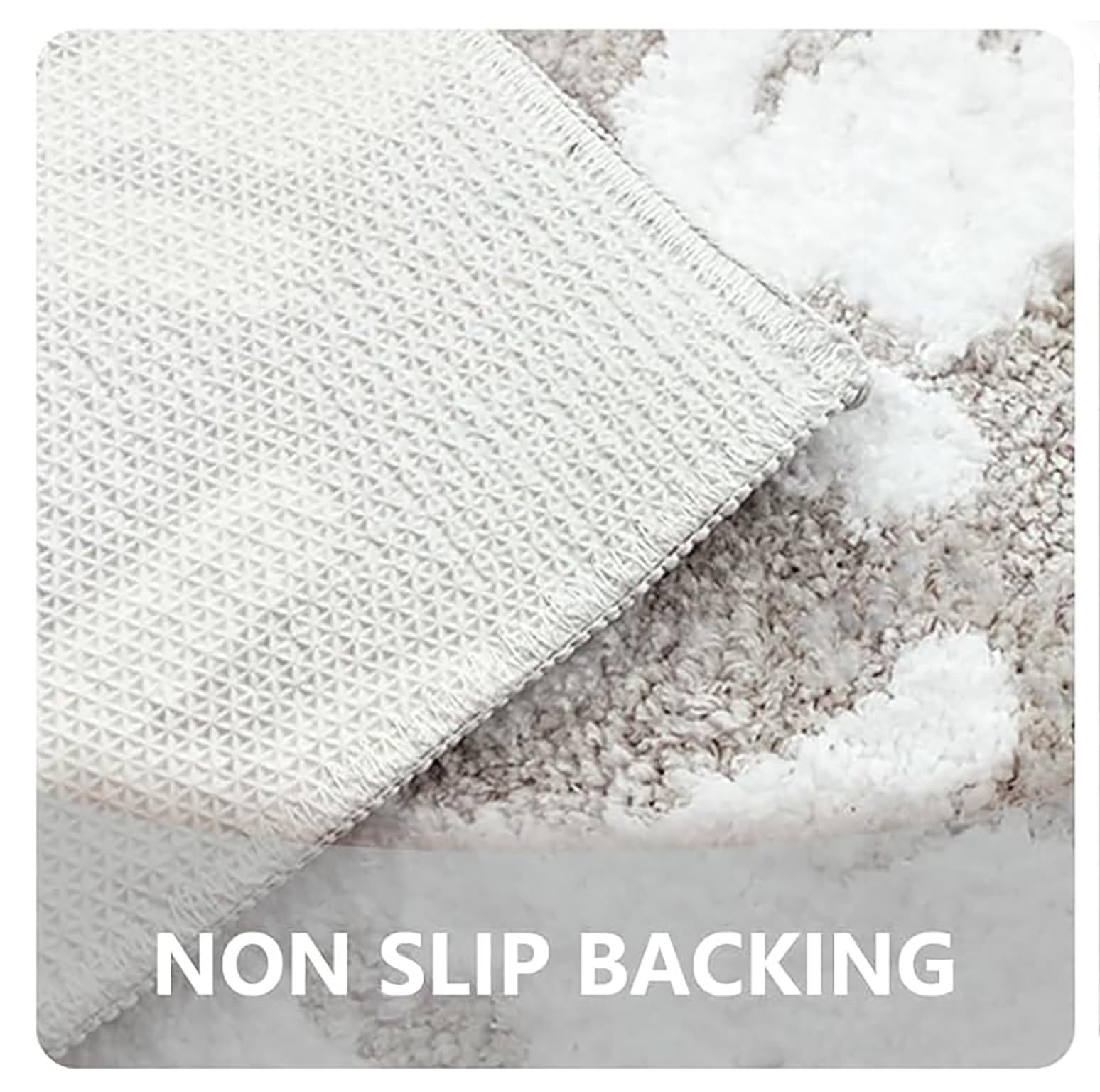 Gilbins 100% Cotton Christmas Grey Snowflake Bath Mat For Bathroom - Water Absorbent Washable Bathroom Rugs With Non-Slip Backin
