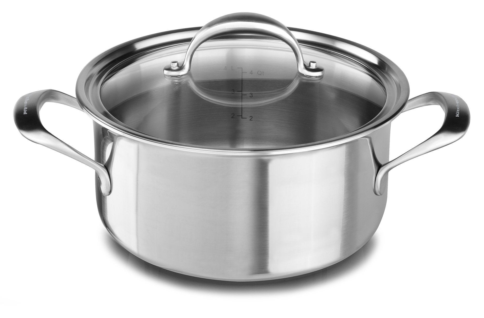 Kitchenaid 5-Ply Copper Core 6 Quart Low Casserole With Lid - Stainless Steel, Medium, Stainless Steel Finish