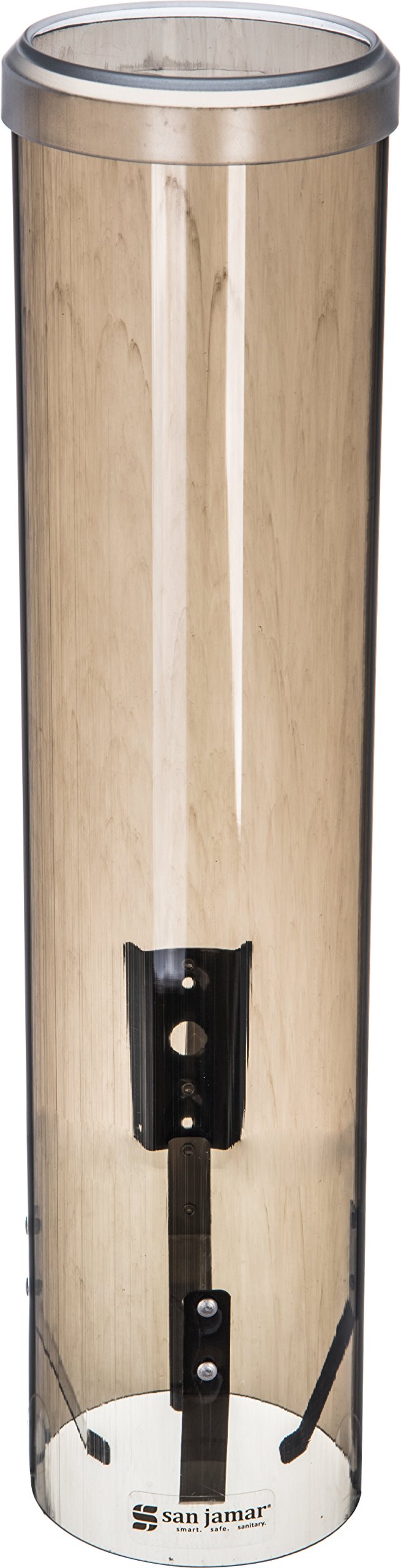 San Jamar Large Pull-Type Cup Dispenser 6-12 Oz. Flat Cups, 4.5 - 7 Oz Cone Cupz With Flip Cap For Restaurants, Home, And Office