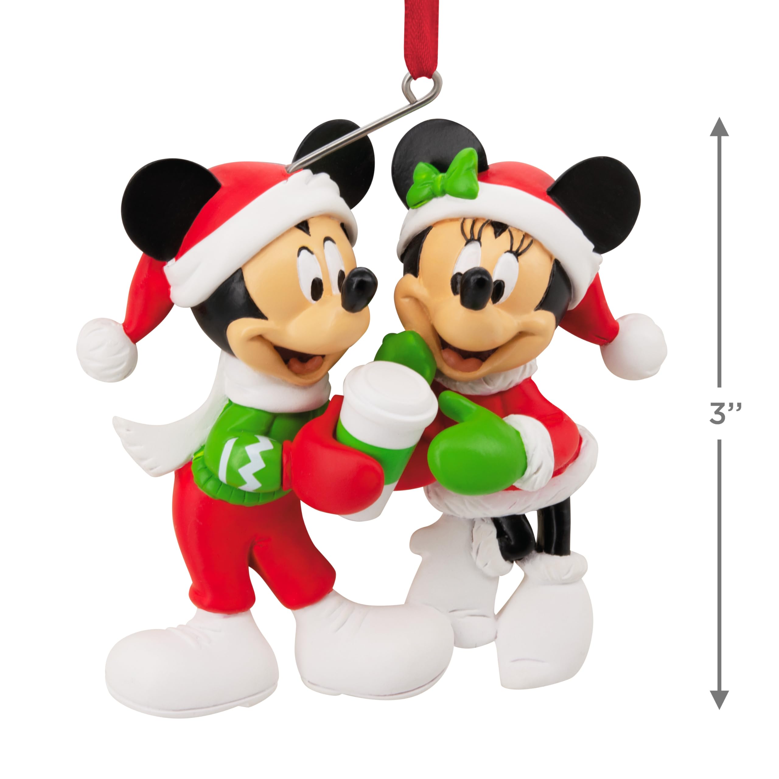 Hallmark Disney Mickey and Minnie Sharing Cocoa Christmas Ornament, Gifts for Disney Fans