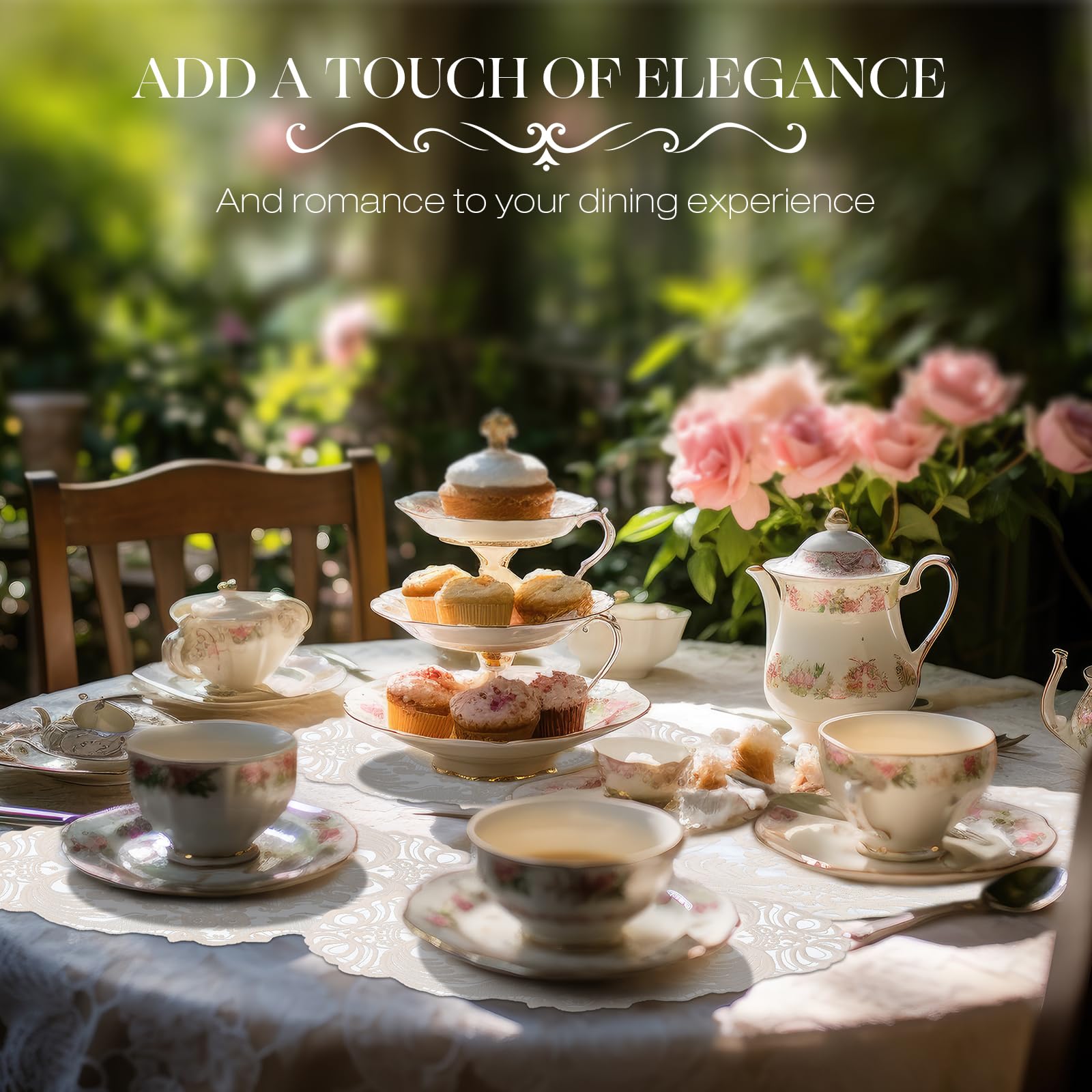 Mindsoft 24 Pcs Lace Placemats And Lace Coasters Vintage French Style Cloth Doilies Crochet Coasters Embroidered Lace Doilies Cu