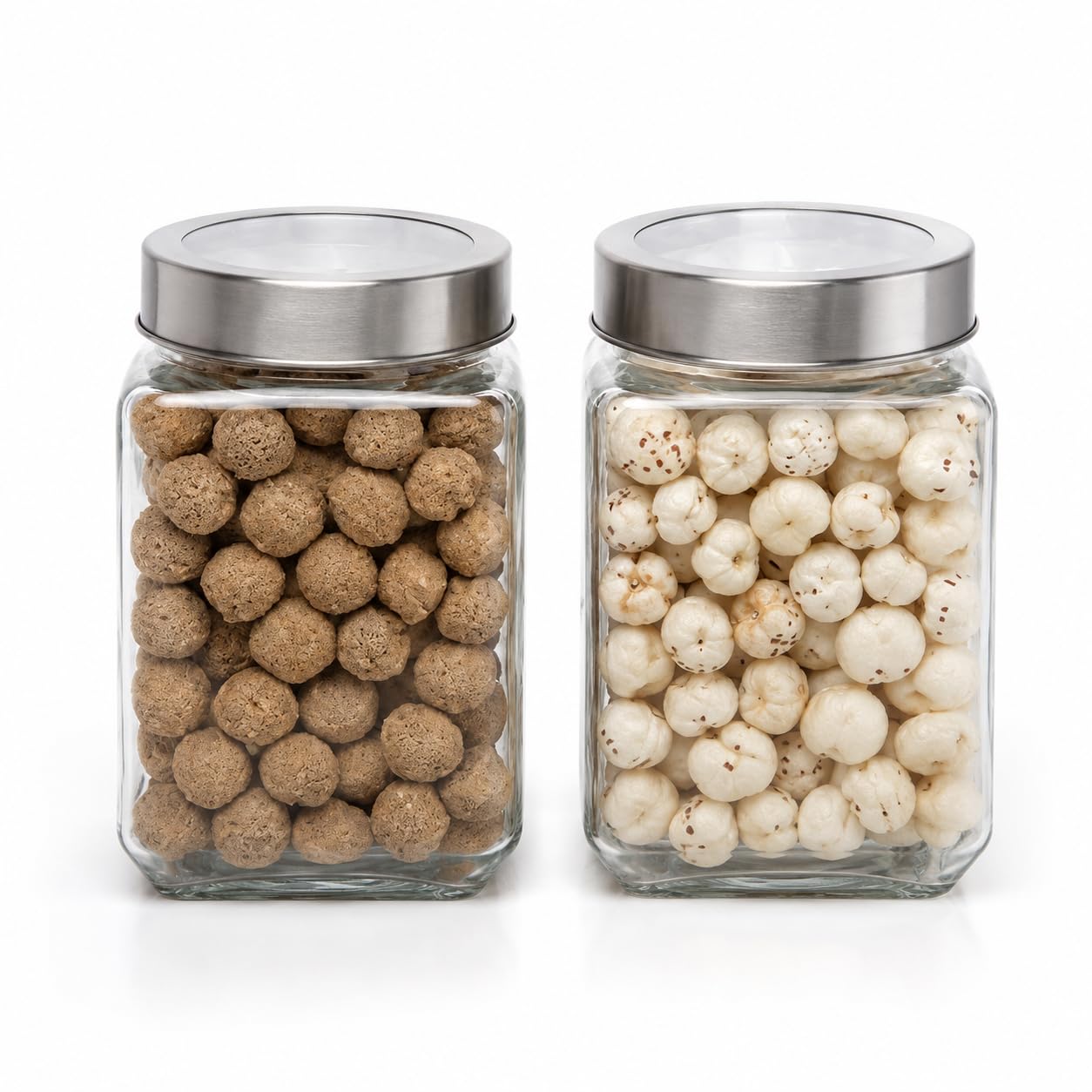 Cutting Edge Multipurpose 750Ml Transparent Glass Jar/Barni (Set Of 2)
