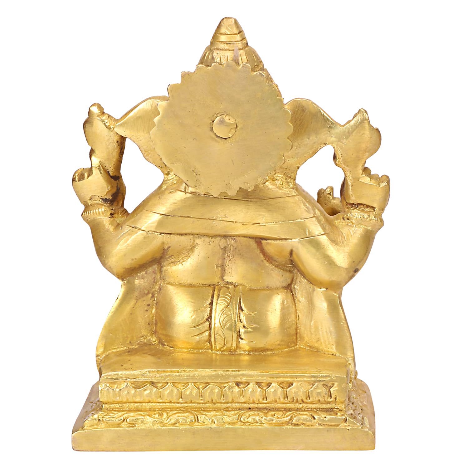 Apko Lord Ganesha Brass Idol Statue For Pooja Home Dcor Gifts, God Ganesh Sculpture Diwali Decoration Items 6 Inches