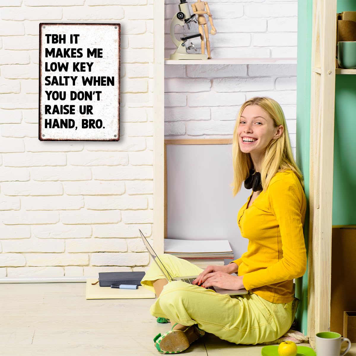 English Teacher Gifts for Male English Teachers Women High Middle School Classroom Decor, TBH It Makes Me Low Key Salty When You